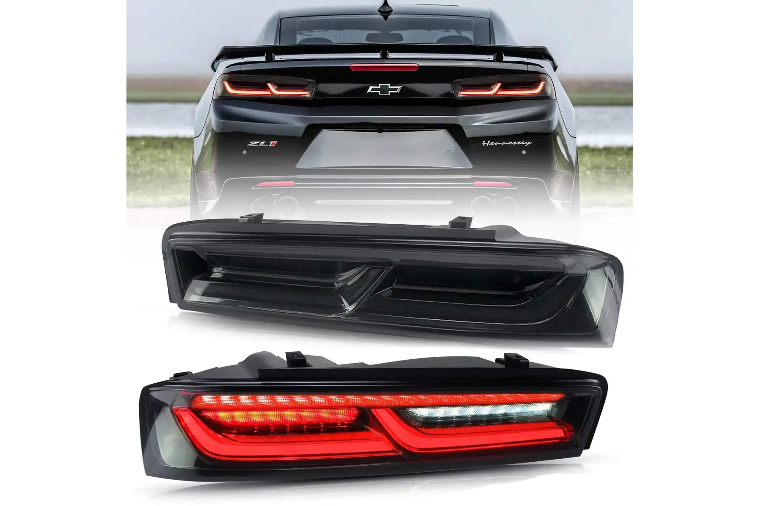 16-18 Chevrolet Camaro: LED Tail Lights - Red/Smoked photo 2
