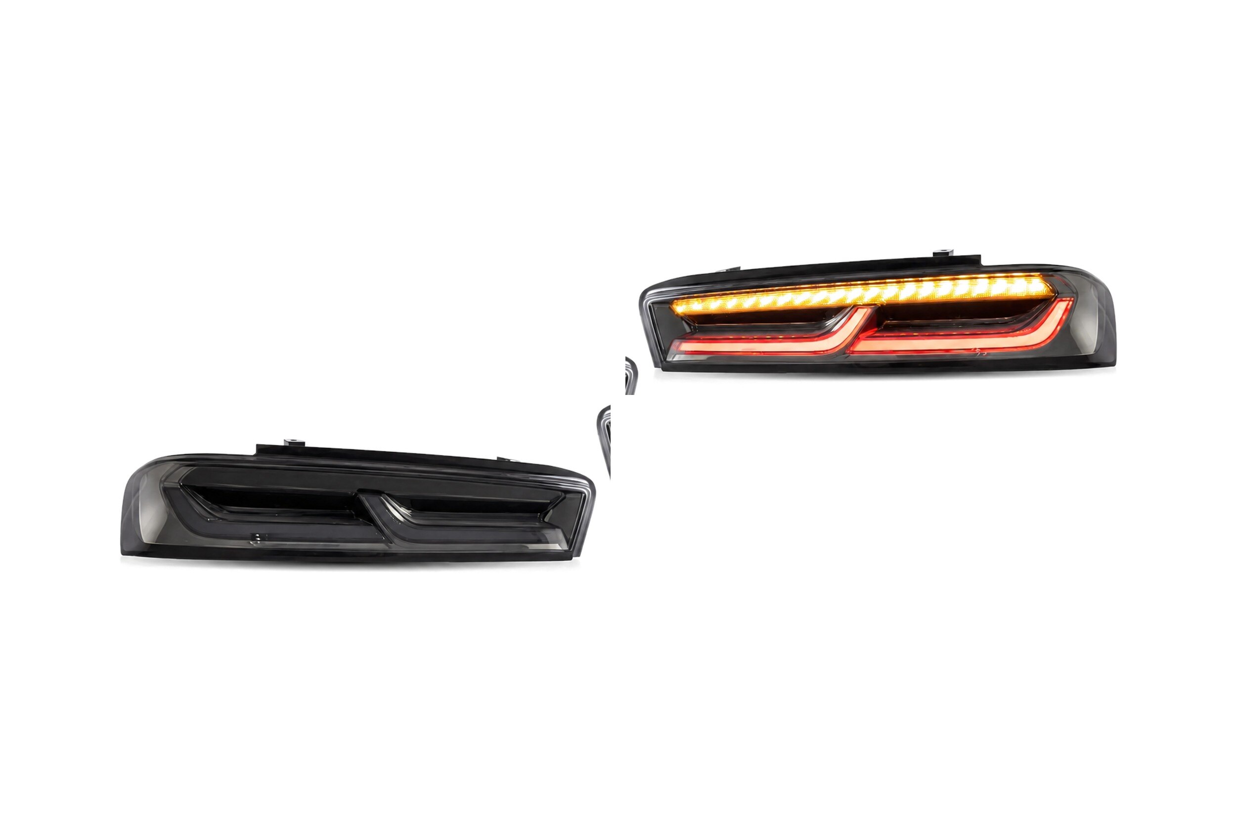 16-18 Chevrolet Camaro: LED Tail Lights - Smoked/Amber-Turn-Signal