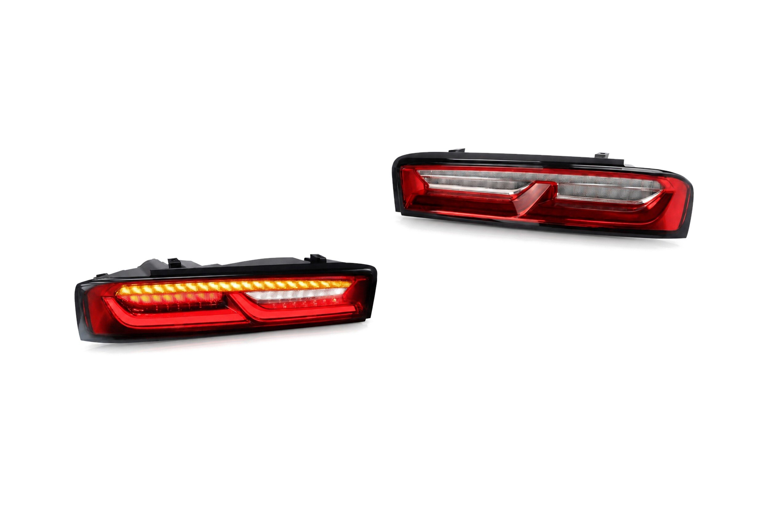 16-18 Chevrolet Camaro: LED Tail Lights Without Reverse Lights - Red/Clear