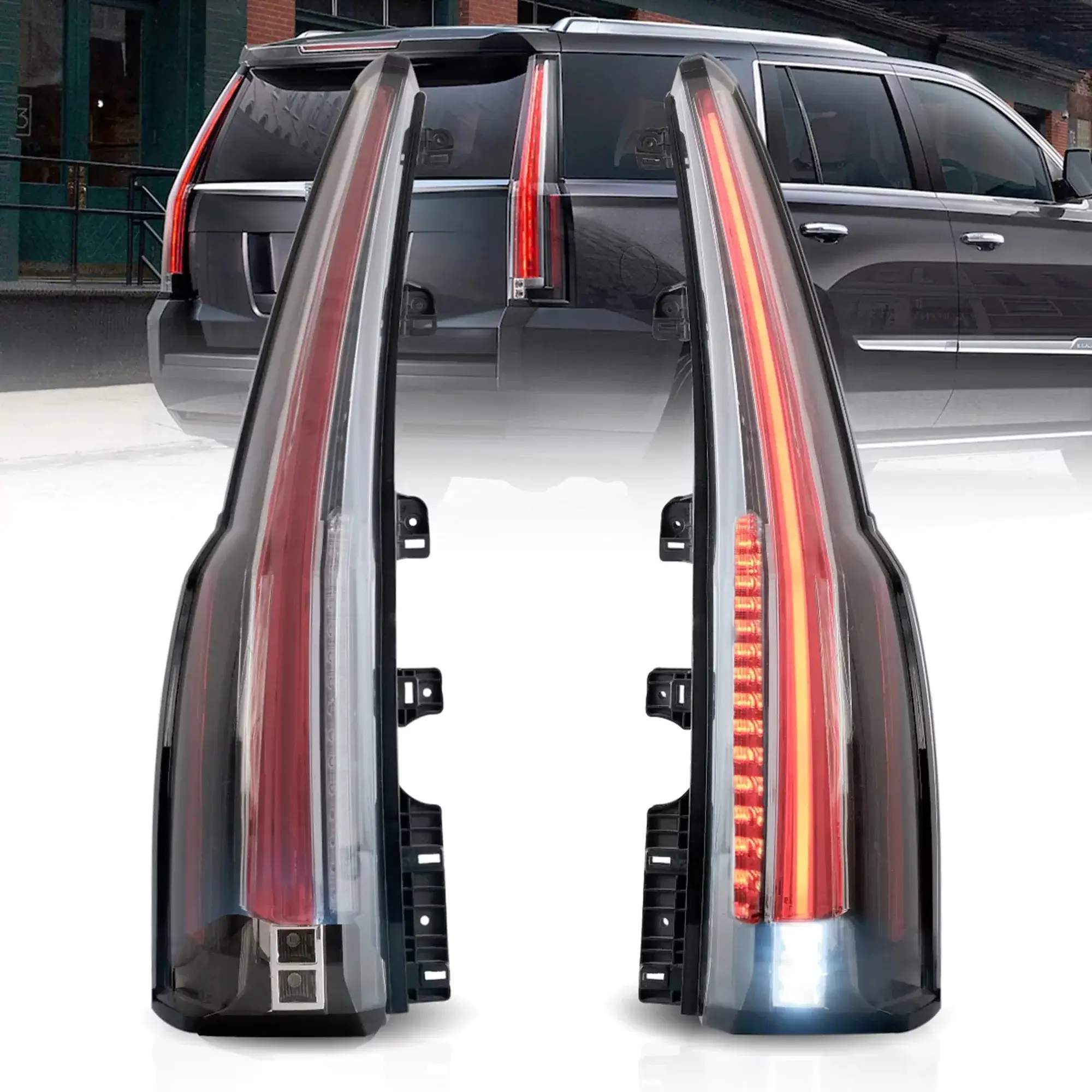 15-20 Chevrolet Suburban: LED Tail Lights - Clear/Red photo 2