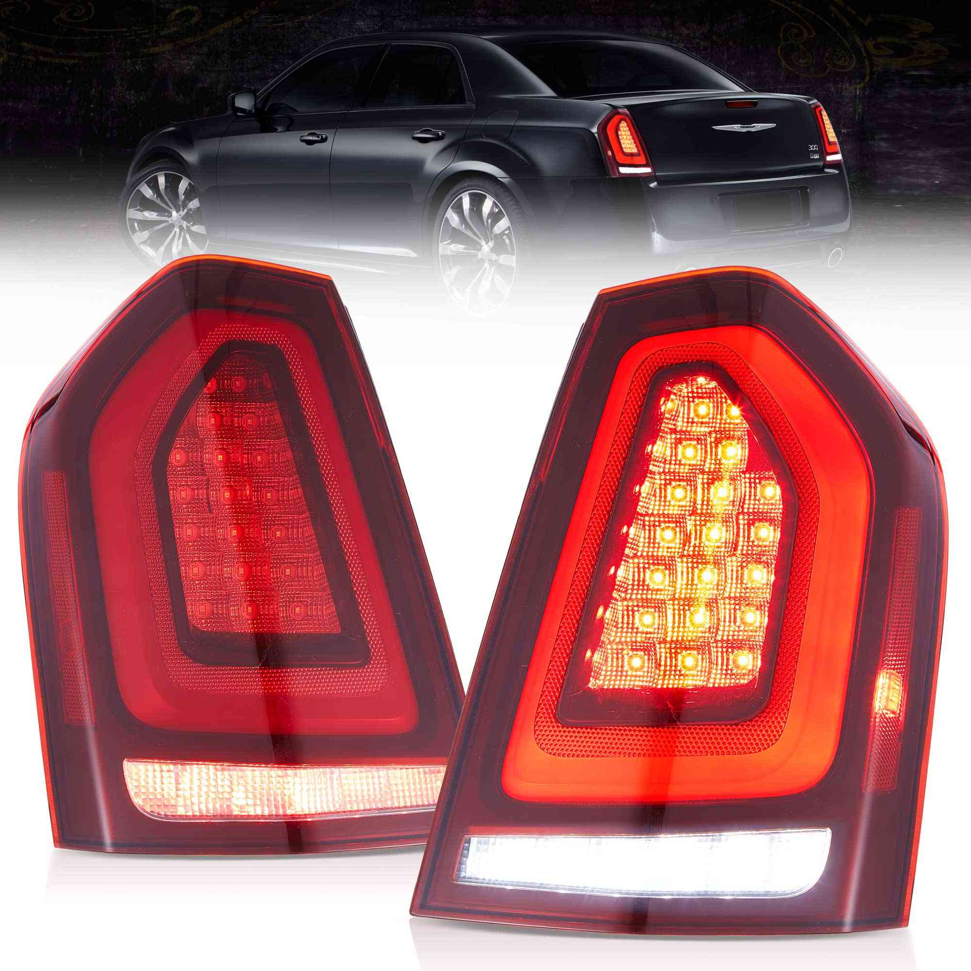 11-14 Chrysler 300: LED Tail Lights - Red photo 2