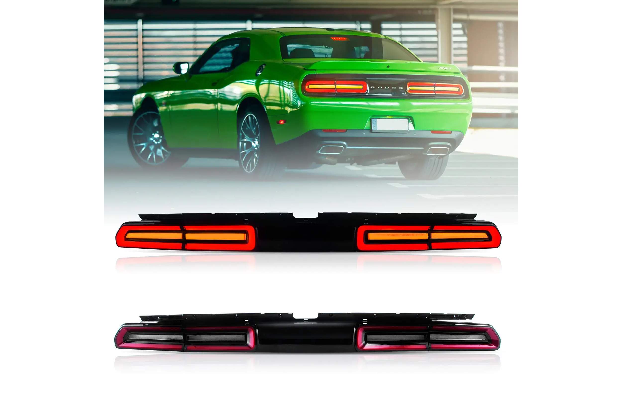 08-14 Dodge Challenger: Tail Lights - Red/Clear/Amber photo 2