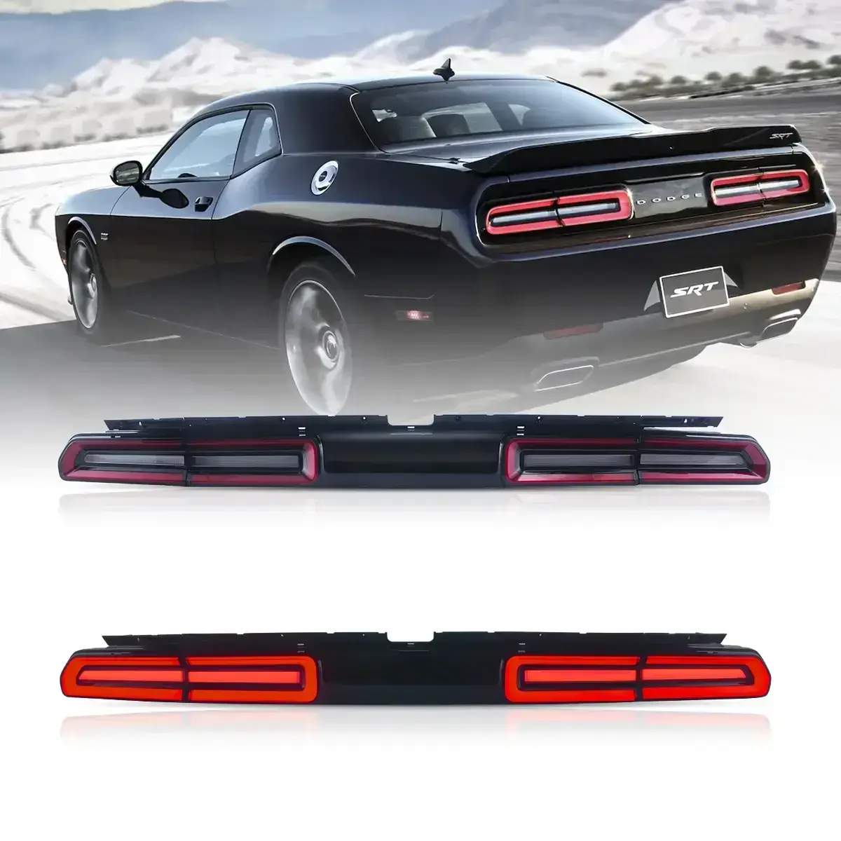 08-14 Dodge Challenger: Tail Lights - Smoked/Red photo 2