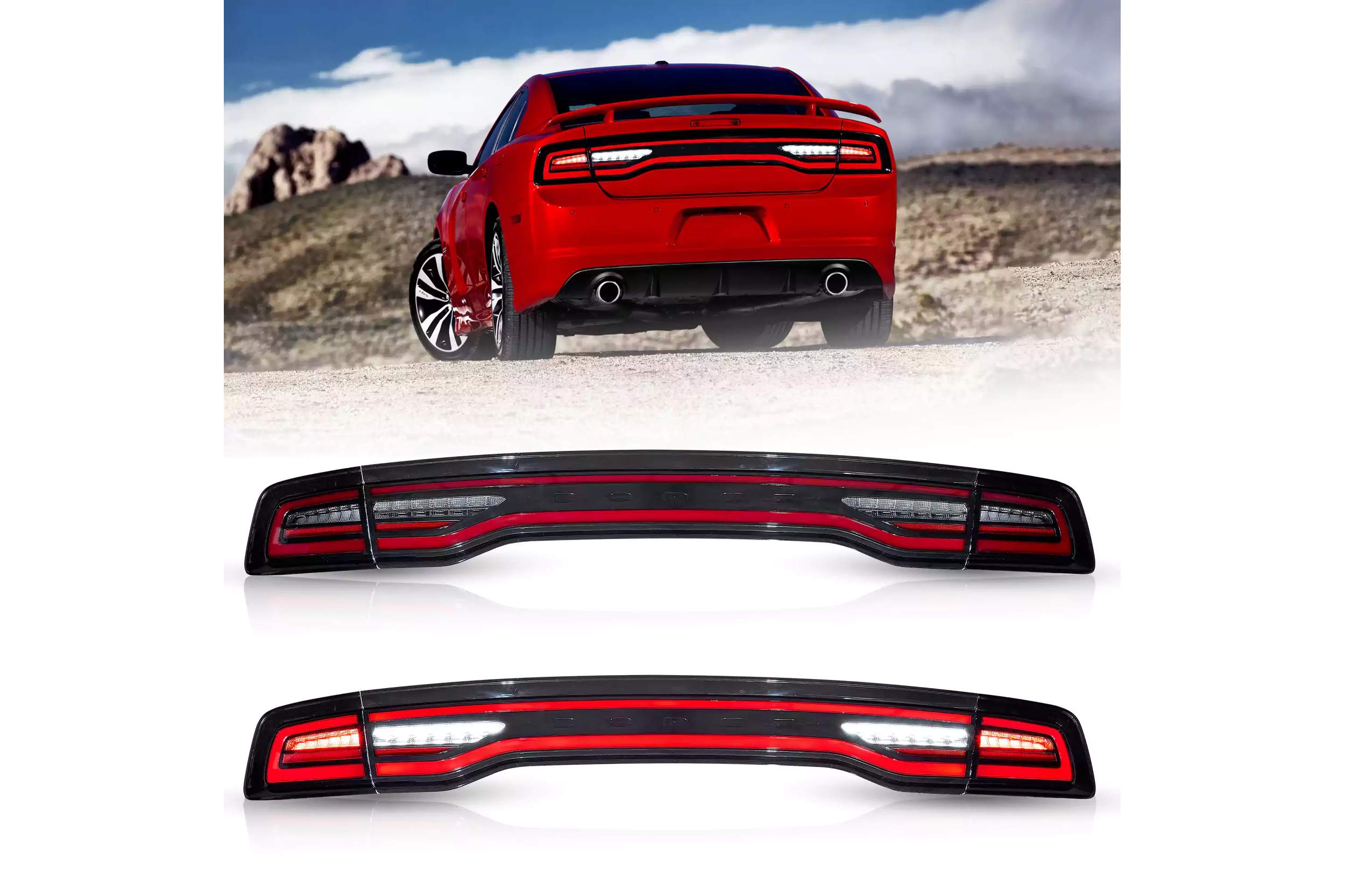 11-14 Dodge Charger: LED Tail Lights - Red photo 4