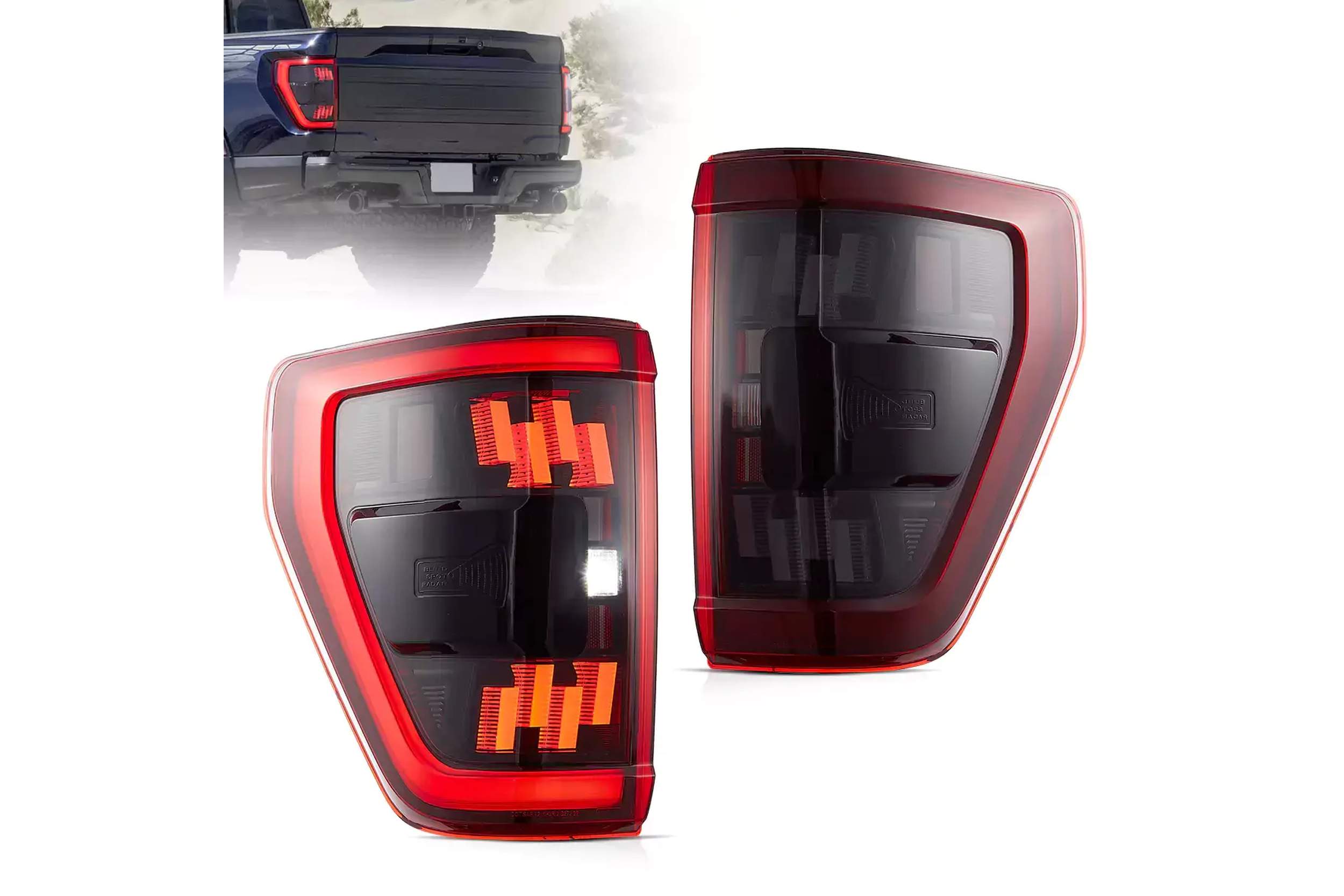 21-23 Ford F-150: LED Tail Lights - Red photo 4
