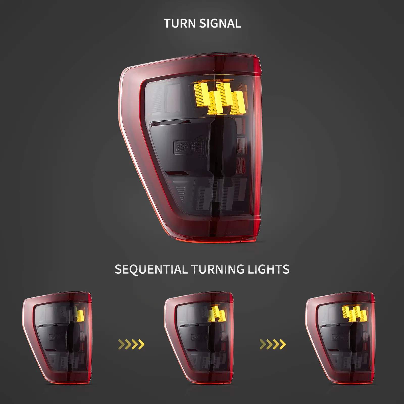 21-23 Ford F-150: LED Tail Lights - Smoked photo 4