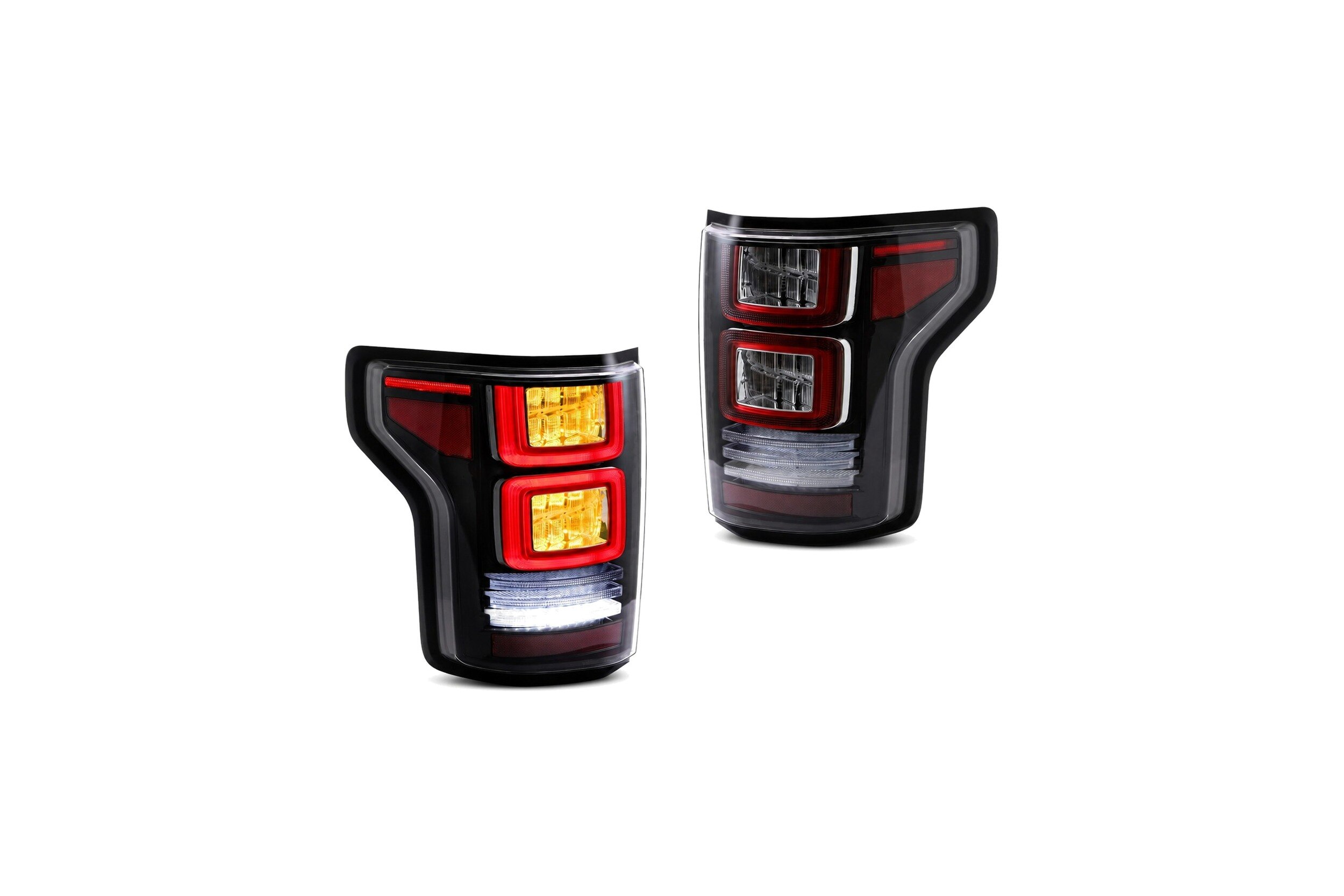 15-20 Ford F-150: LED Tail Lights - Clear/Amber