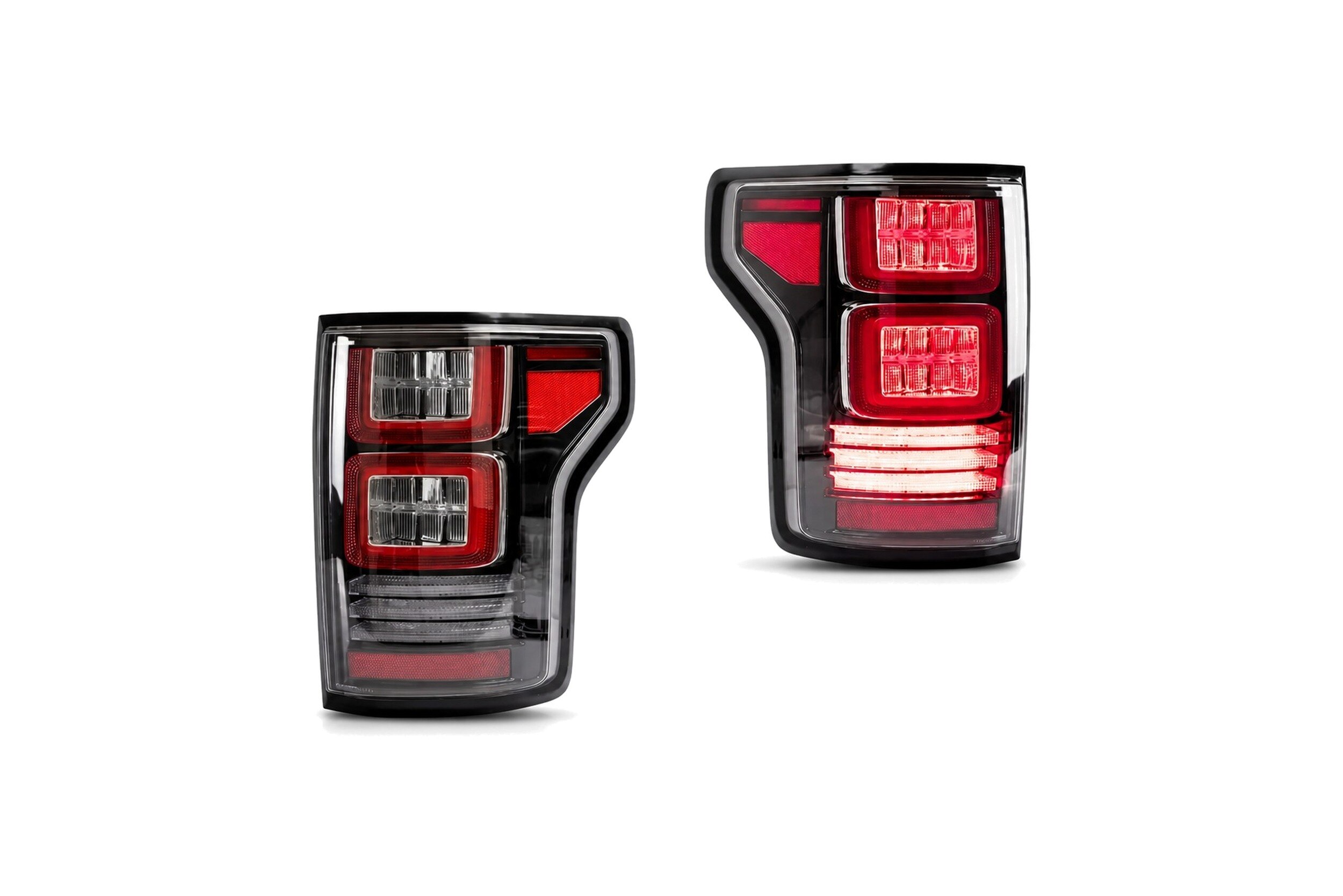 15-20 Ford F-150: LED Tail Lights - Clear/Red