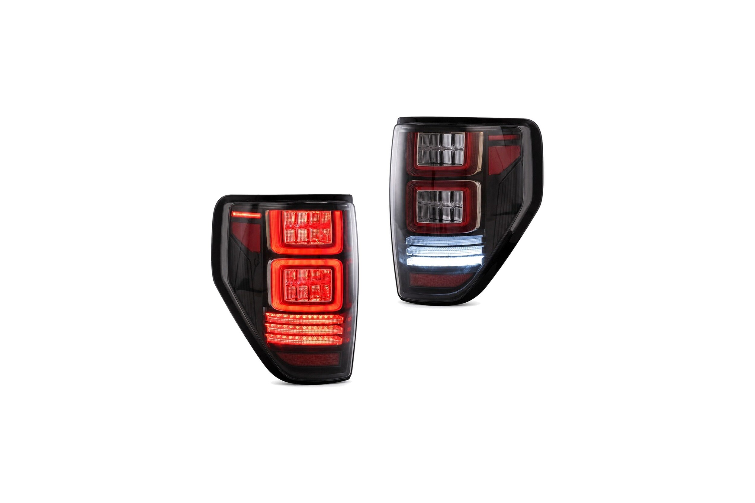 09-14 Ford F-150: Tail Lights - Clear/Red