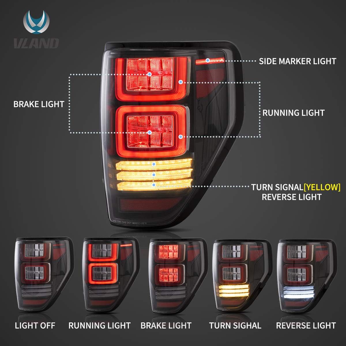 09-14 Ford F-150: Tail Lights - Smoked/Amber photo 3
