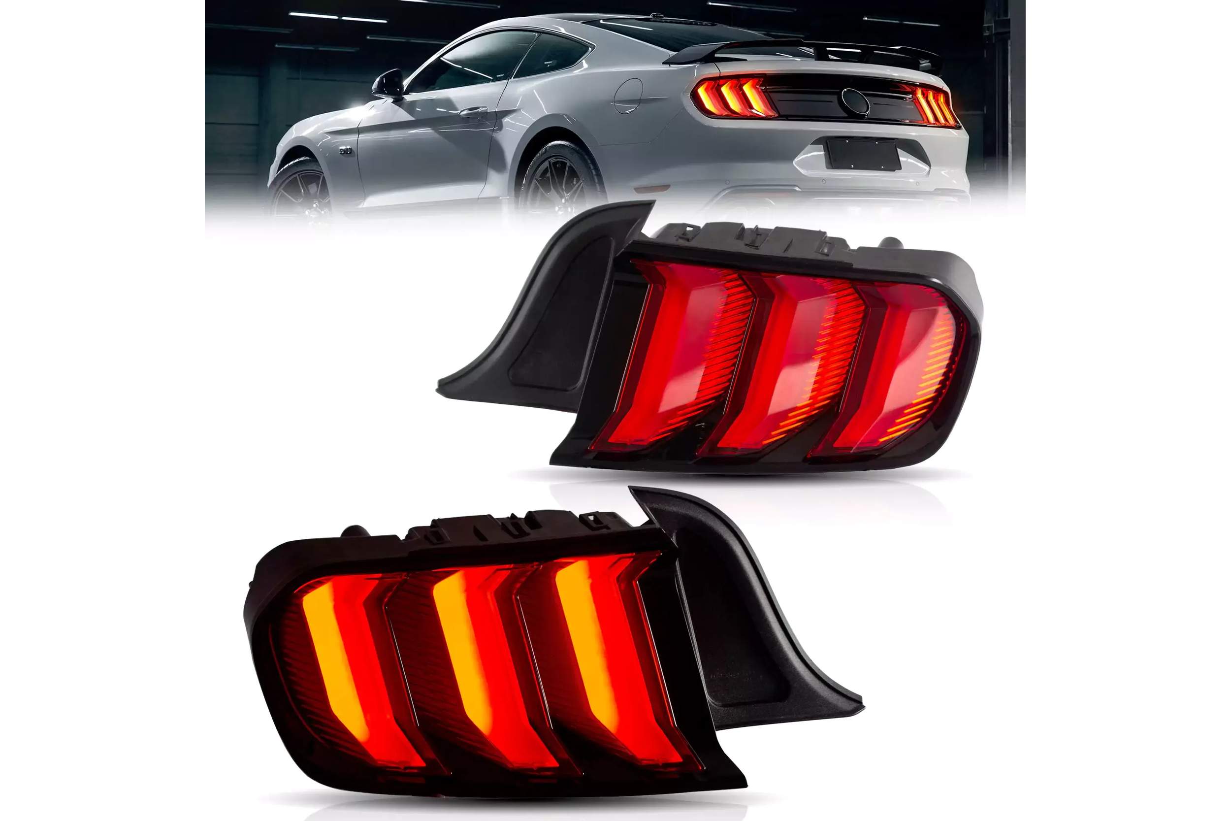 15-23 Ford Mustang: LED Tail Lights - Red photo 2