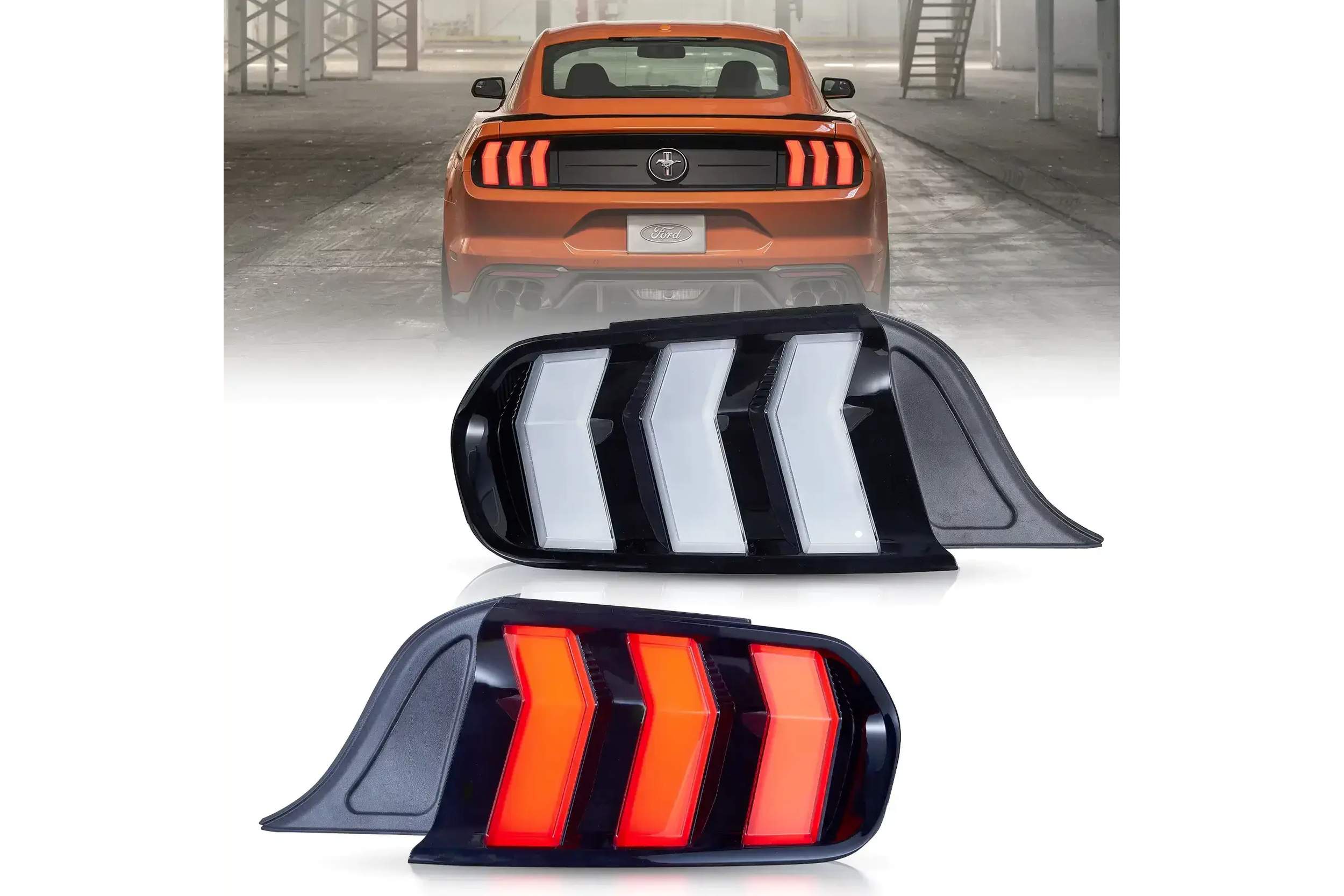 15-23 Ford Mustang: LED Tail Lights - Clear photo 2