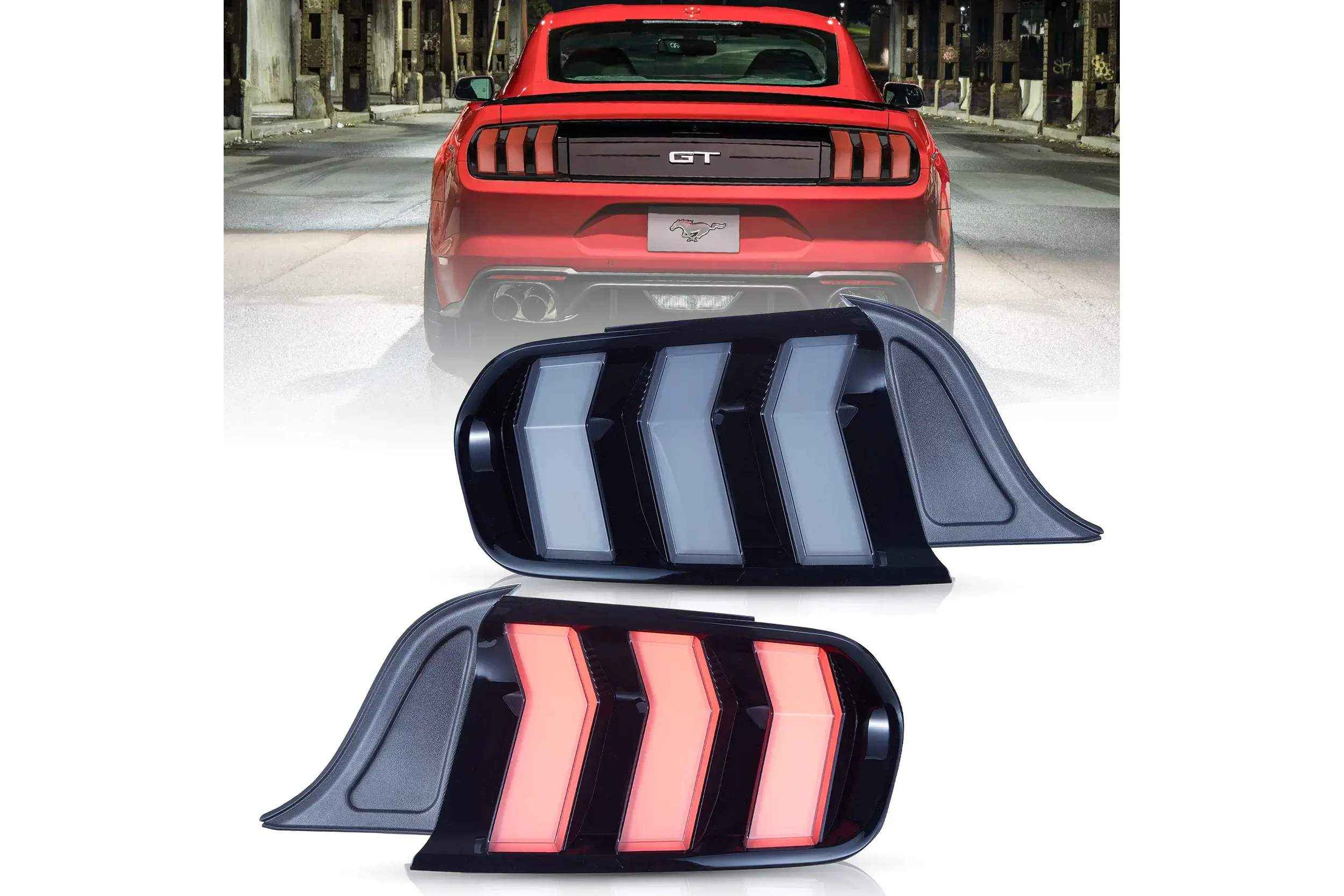15-23 Ford Mustang: LED Tail Lights - Smoked photo 2