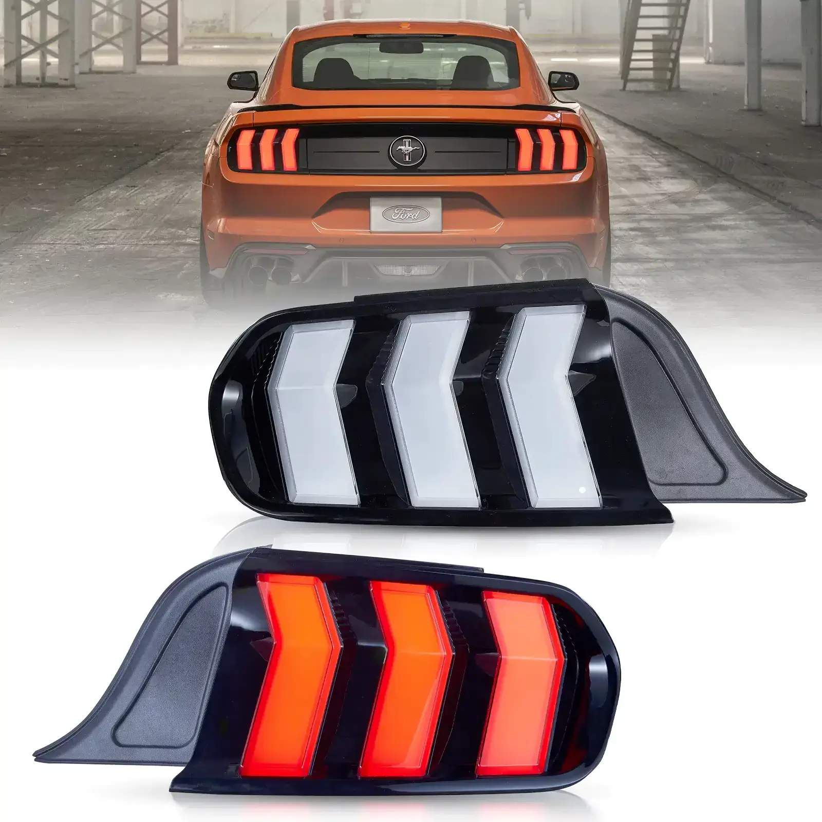 15-23 Ford Mustang: LED Tail Lights - Smoked photo 3