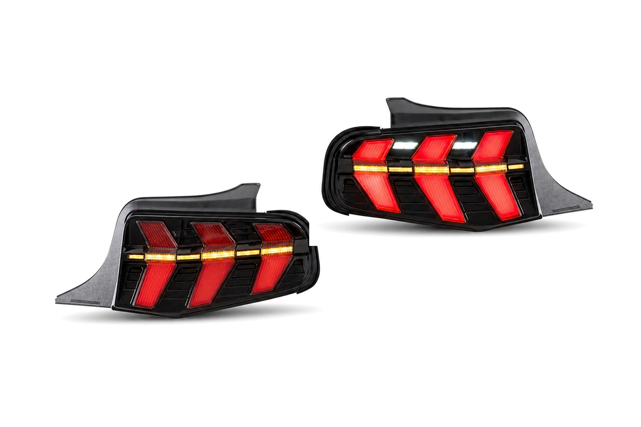 10-12 Ford Mustang: Tail Lights - Amber Smoked