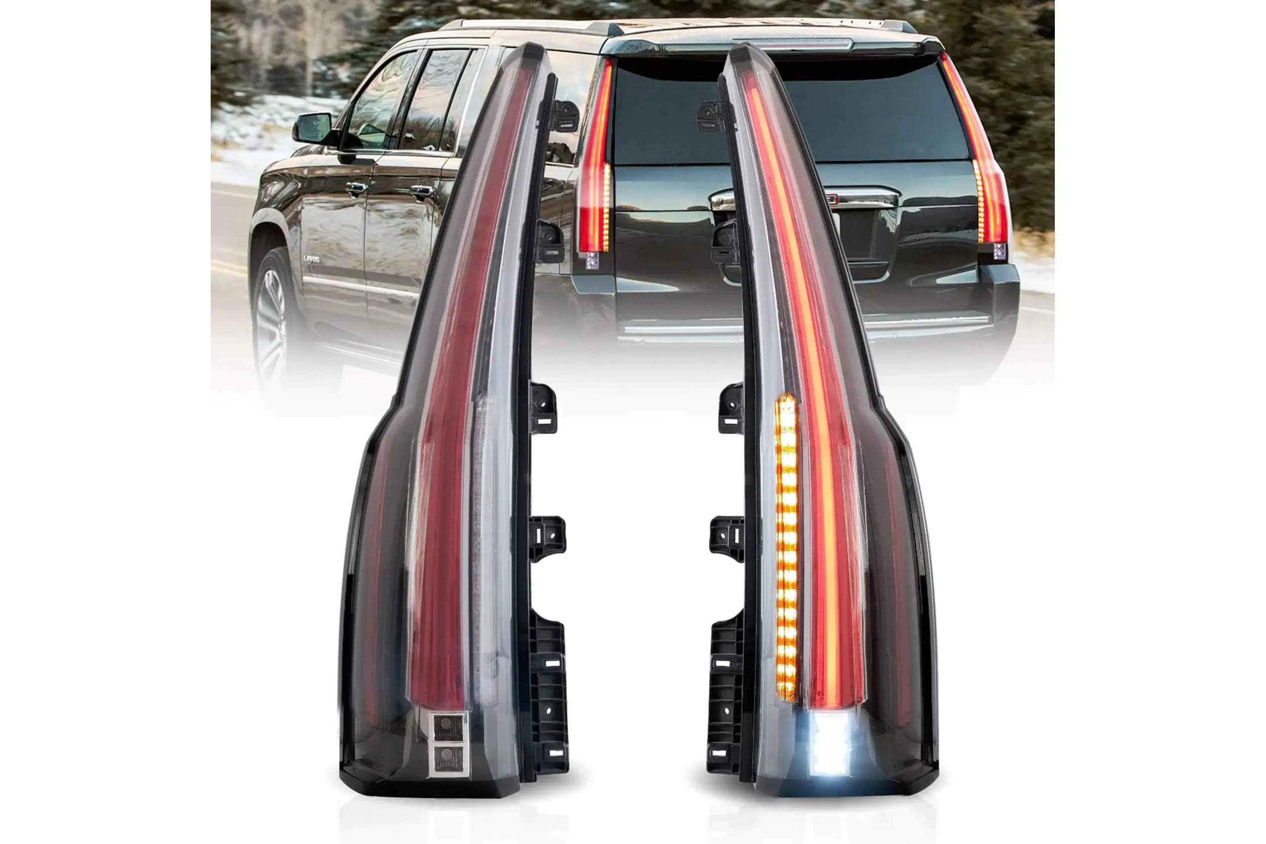 15-20 GMC Yukon: LED Tail Lights - Clear/Amber photo 2