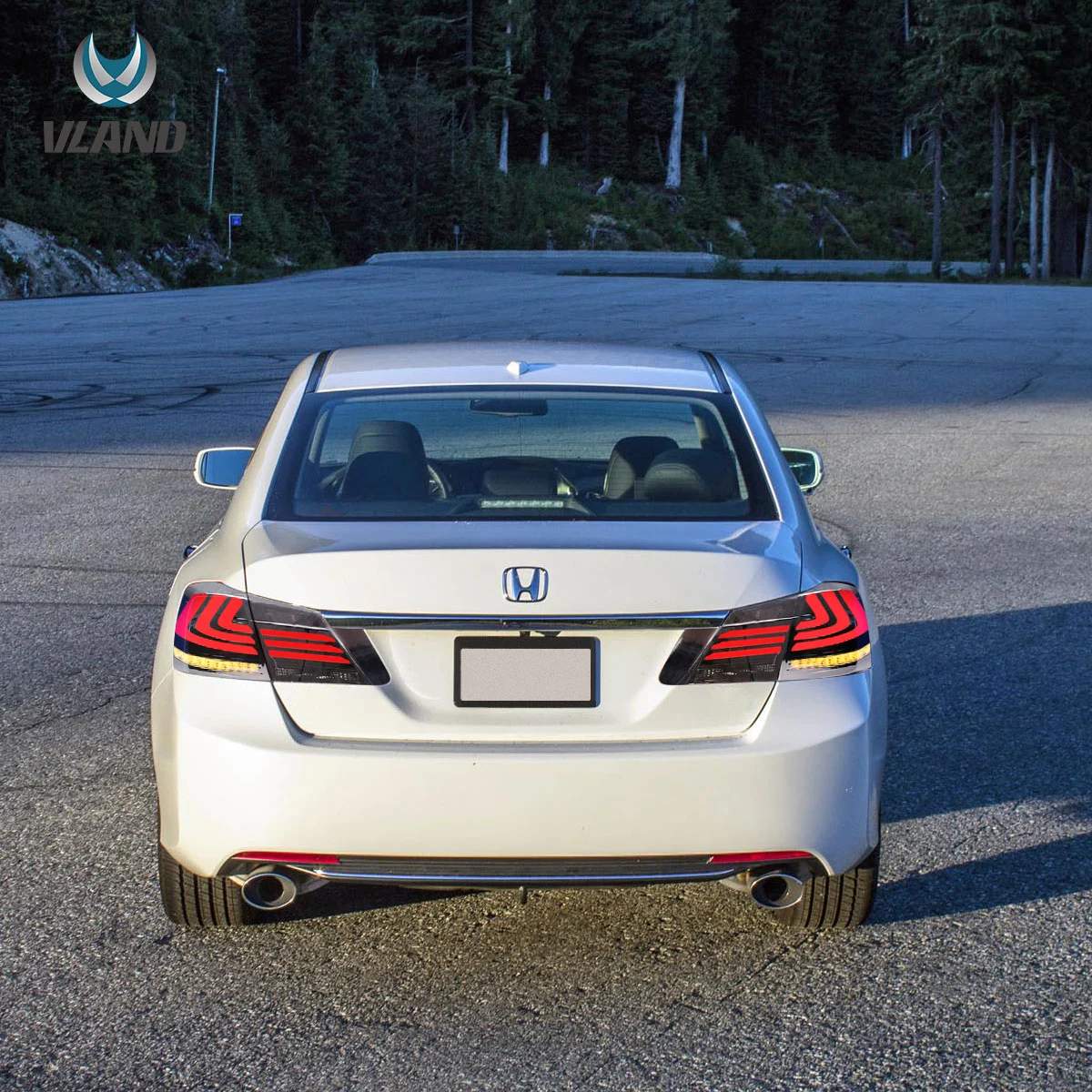13-17 Honda Accord: LED Tail Lights - Red/Clear photo 4
