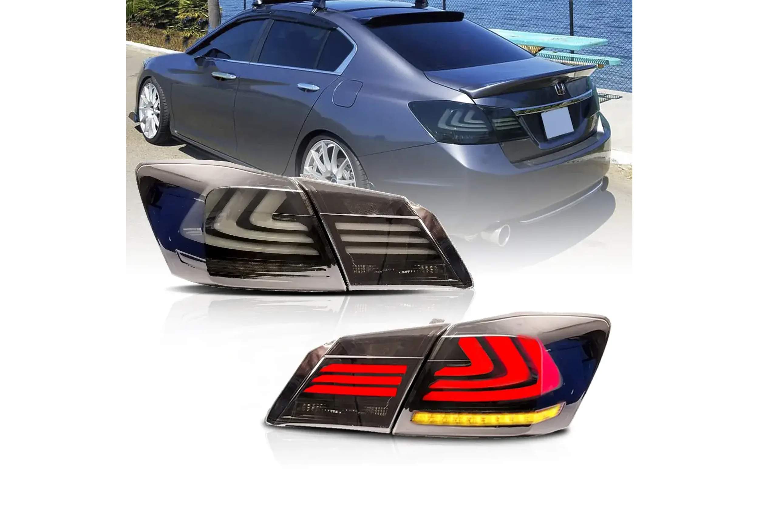 13-17 Honda Accord: LED Tail Lights - Smoked photo 2