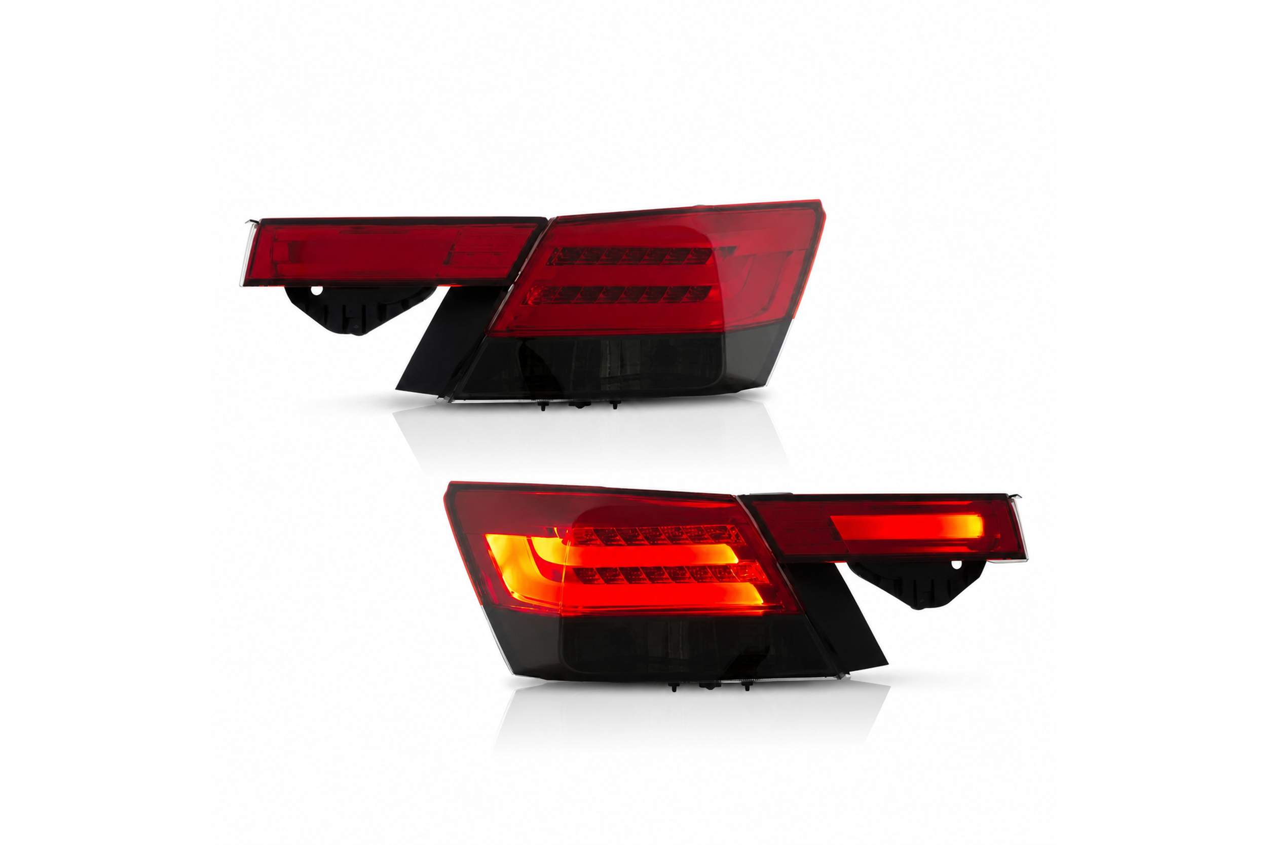 08-12 Honda Accord: LED Tail Lights 4-Piece - Red/Smoked