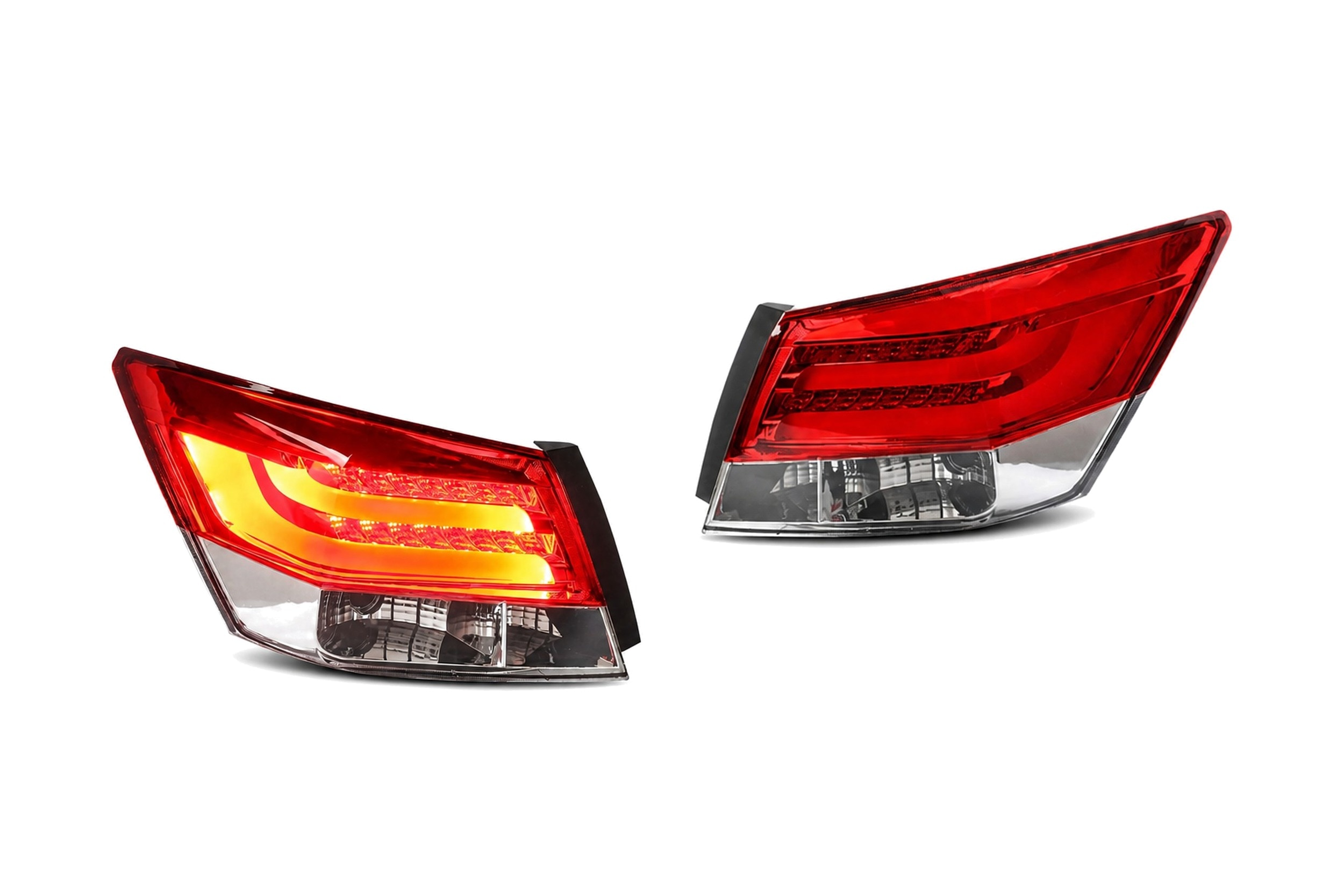 08-12 Honda Accord: LED Tail Lights 2-Piece - Amber/Red/Clear