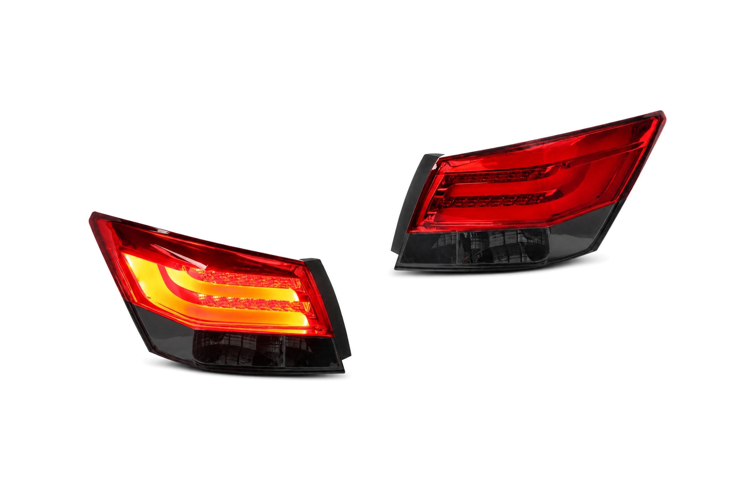 08-12 Honda Accord: LED Tail Lights 2-Piece - Amber/Red/Smoked