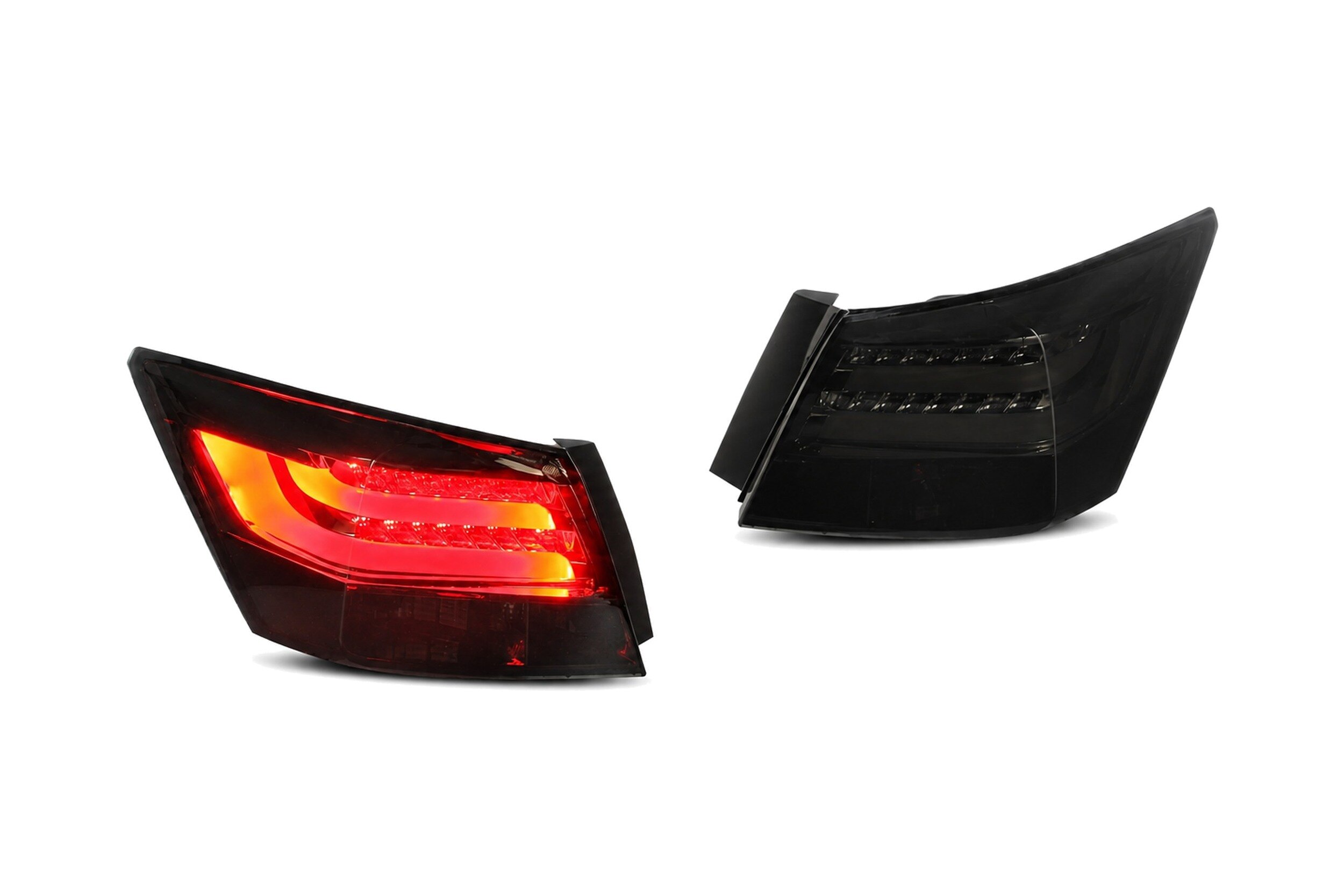 08-12 Honda Accord: LED Tail Lights 2-Piece - Amber/Smoked