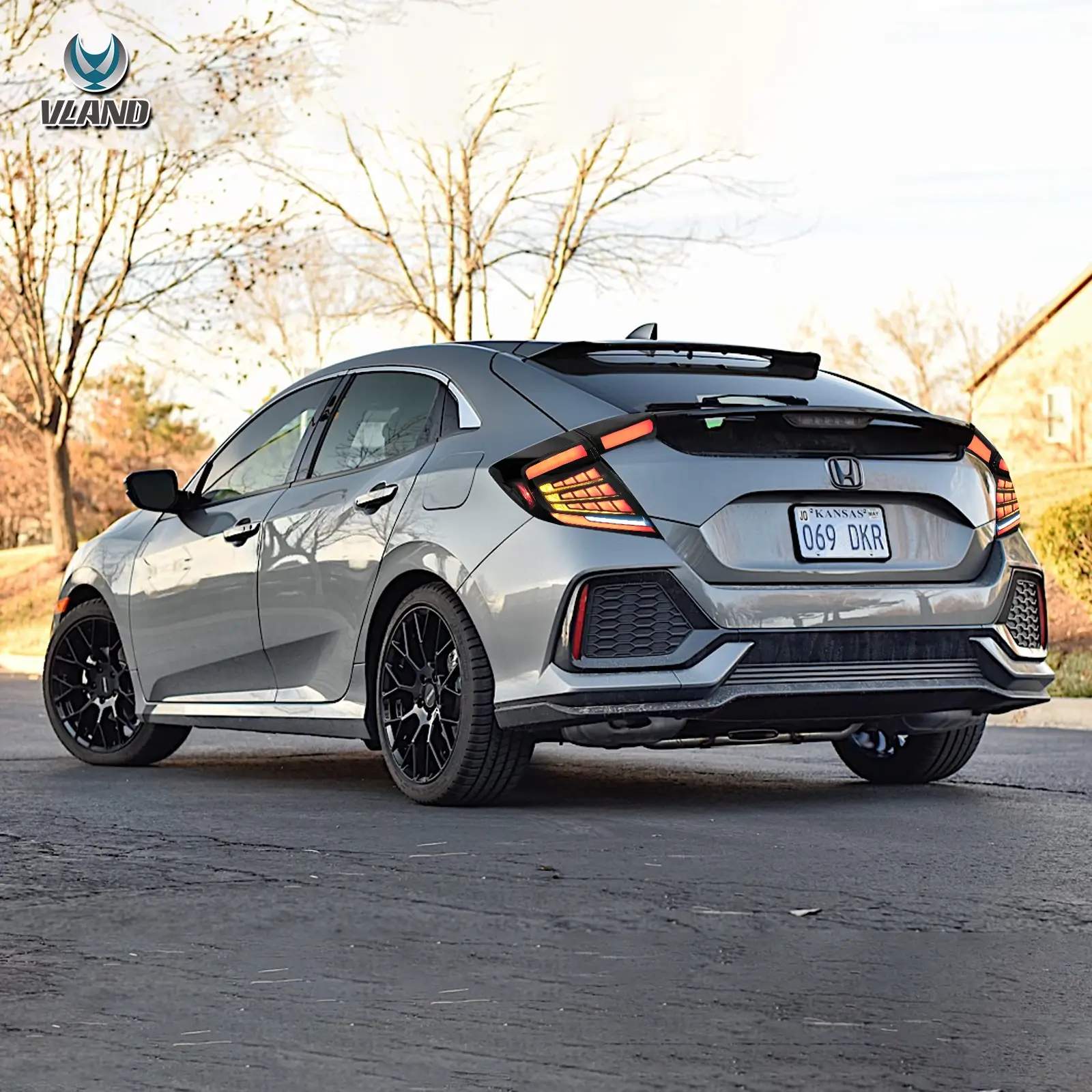 18-21 Honda Civic: LED Tail Lights - Black photo 2