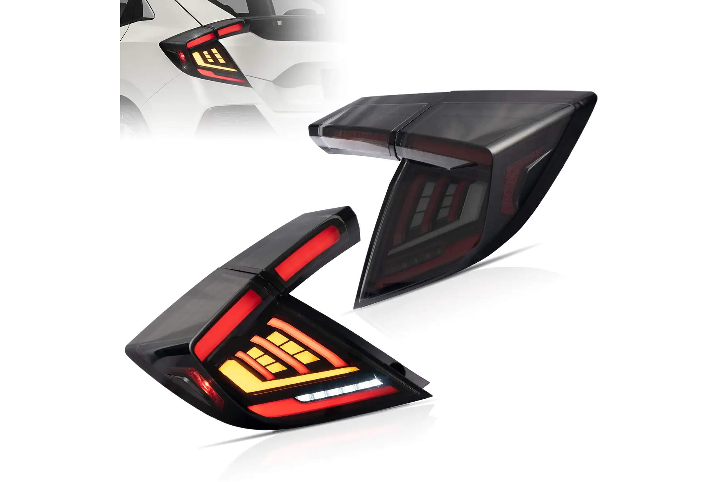 18-21 Honda Civic: LED Tail Lights V2 - Smoked photo 4