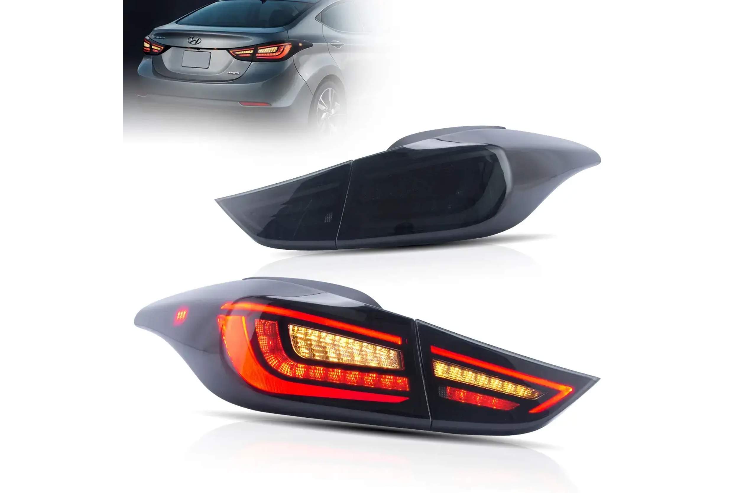 11-16 Hyundai Elantra: LED Tail Lights - Smoked photo 4