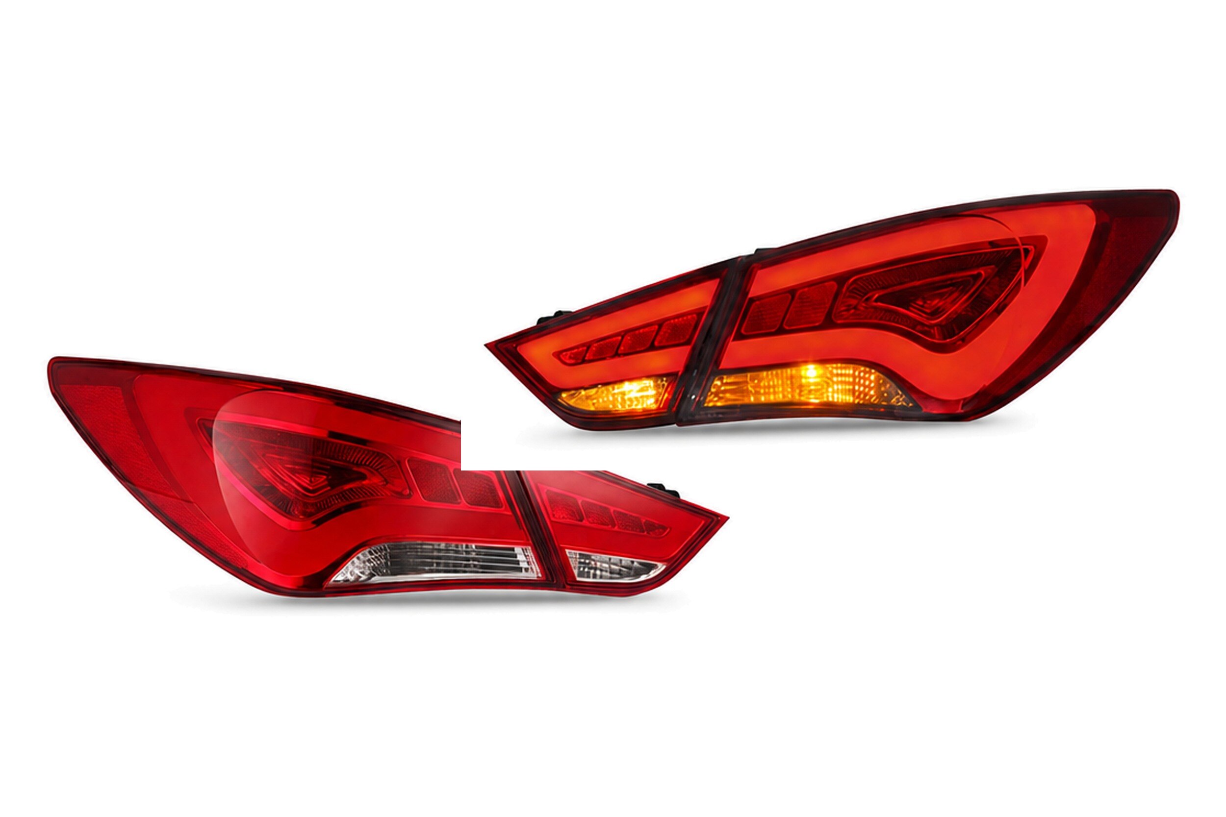 11-14 Hyundai Sonata: LED Tail Lights - Amber/Red/Clear