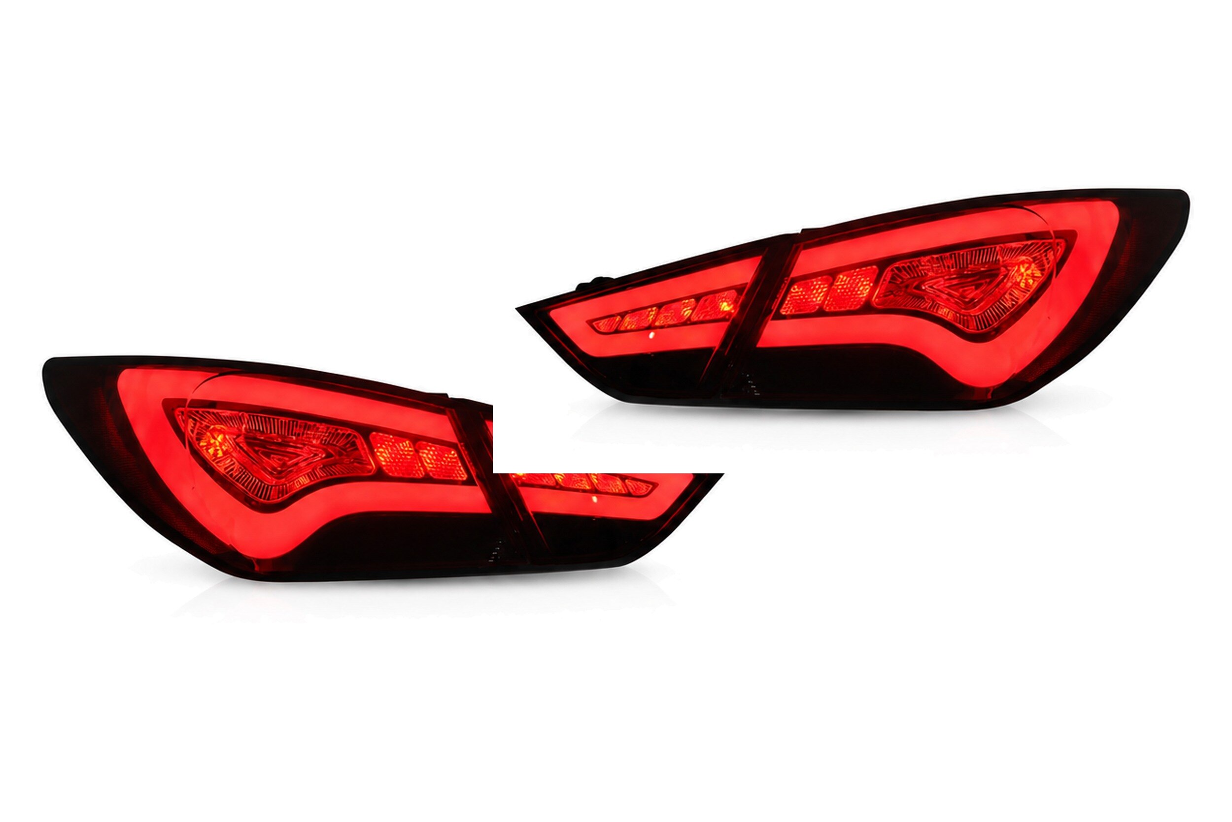 11-14 Hyundai Sonata: LED Tail Lights - Amber/Red/Smoked