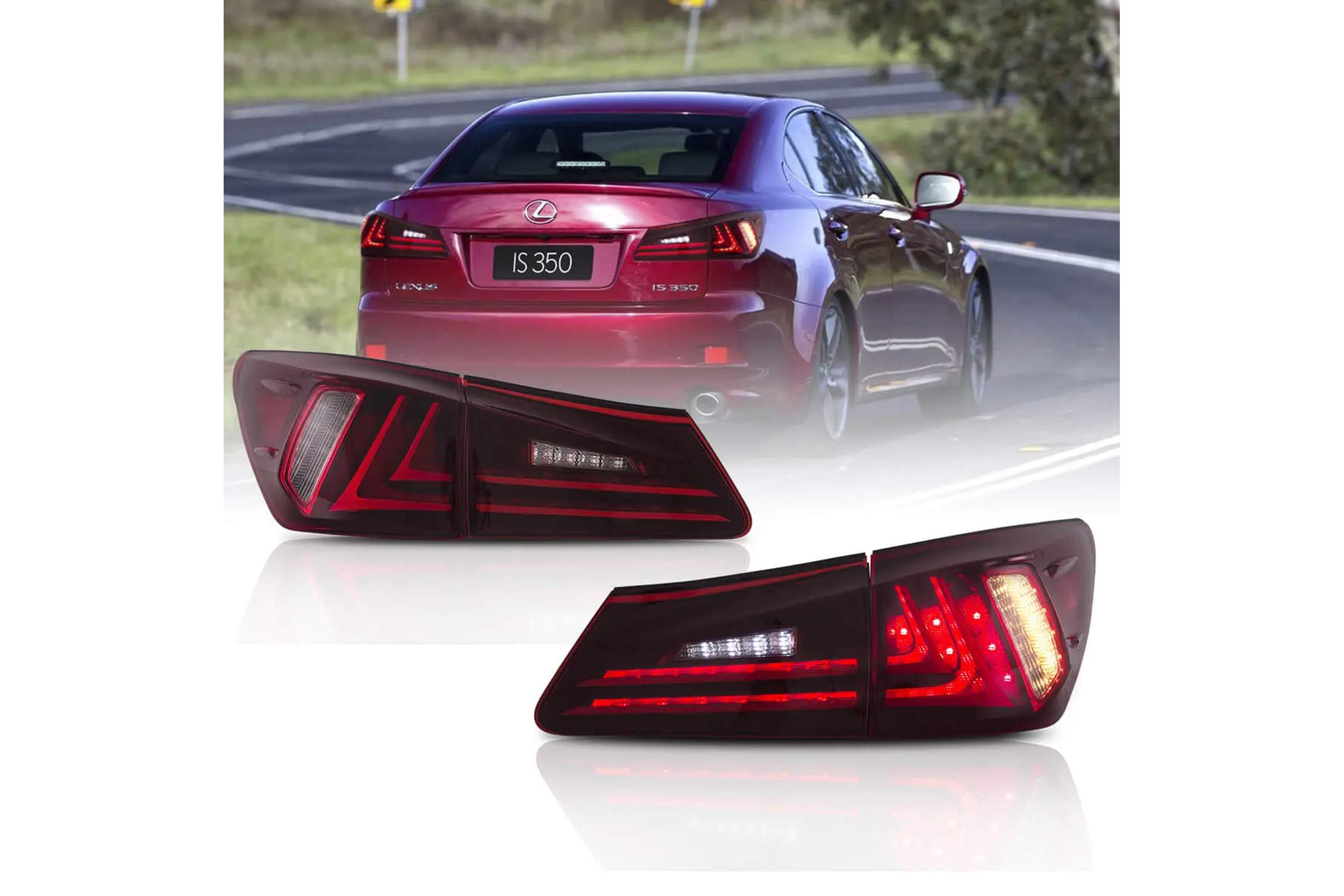 07-15 Lexus IS F: LED Tail Lights - Amber/Red/Clear photo 2