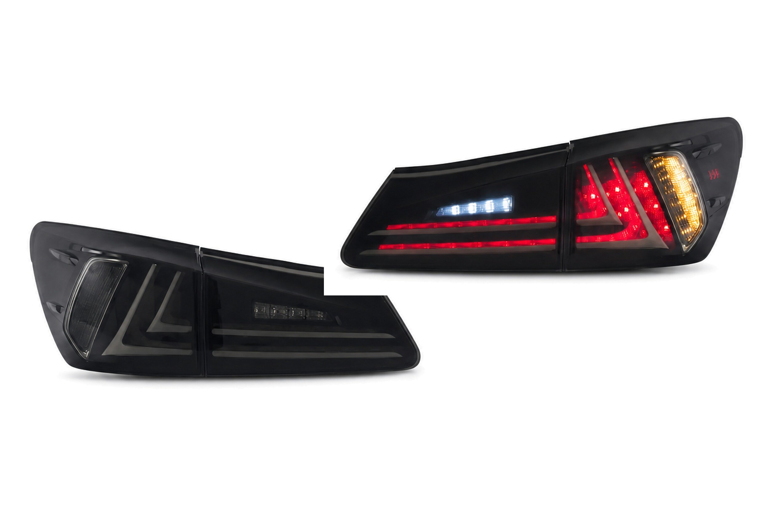 07-15 Lexus IS F: LED Tail Lights - Amber/Smoked