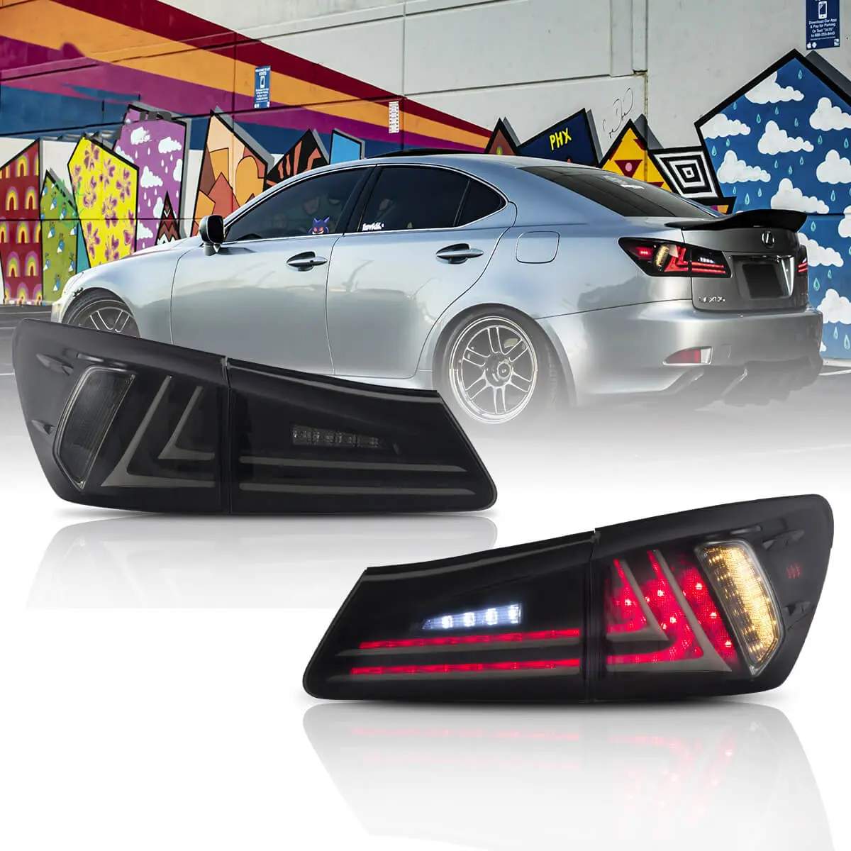 06-12 Lexus IS220d: LED Tail Lights - Amber/Red/Clear photo 3