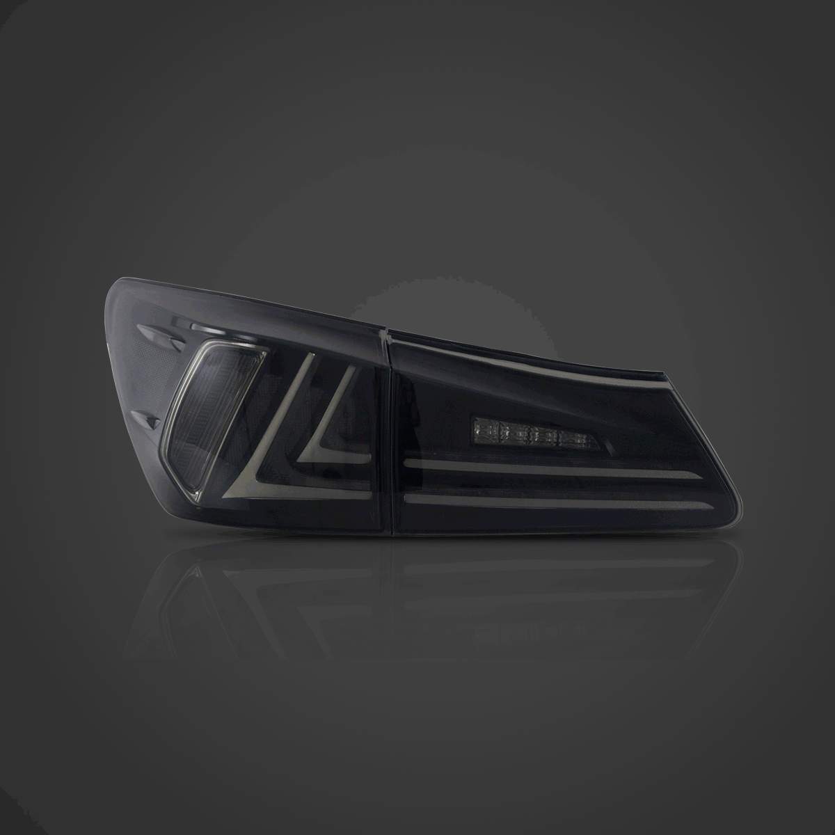06-12 Lexus IS220d: LED Tail Lights - Amber/Smoked photo 3