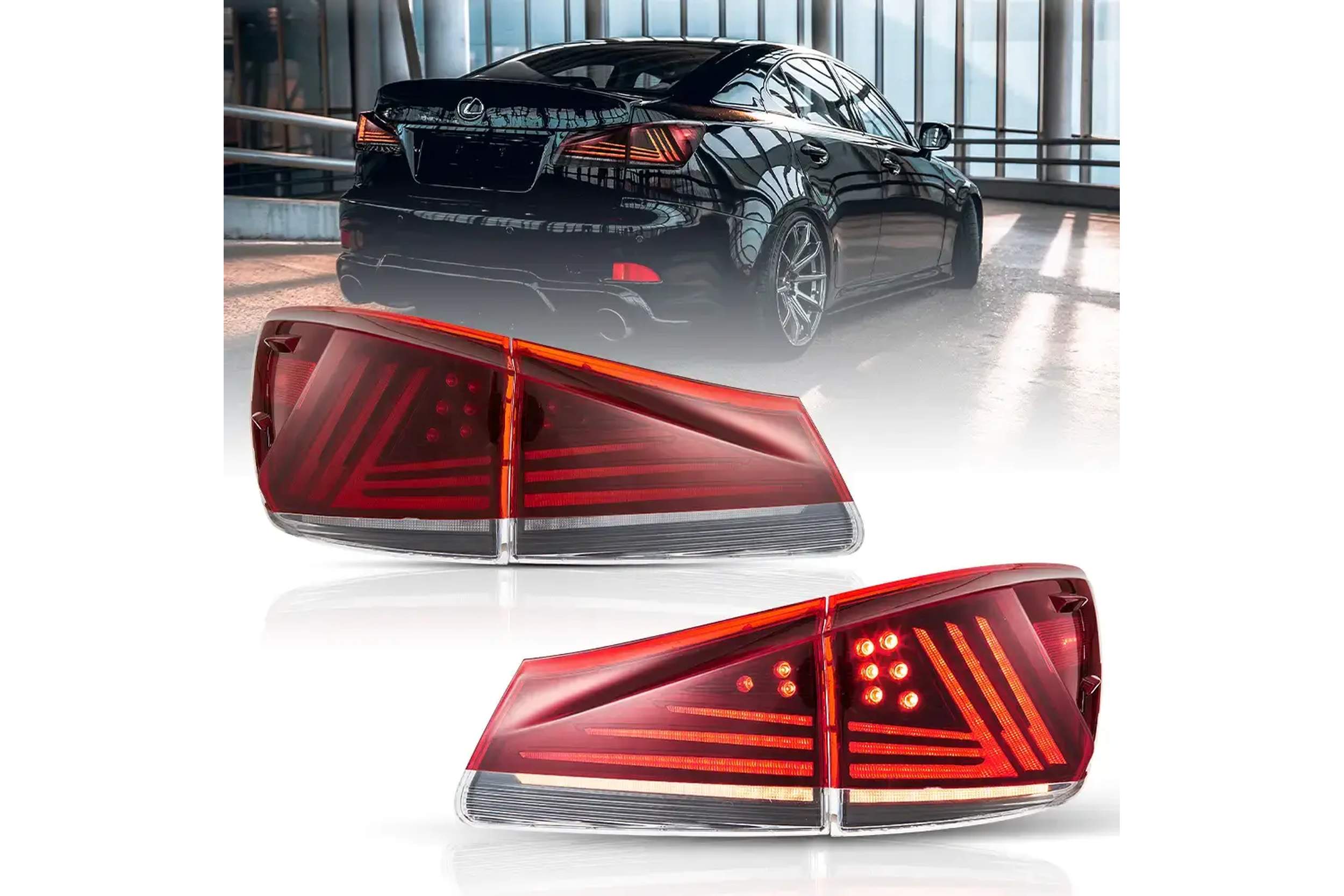 06-12 Lexus IS220d: LED Tail Lights - Red photo 2