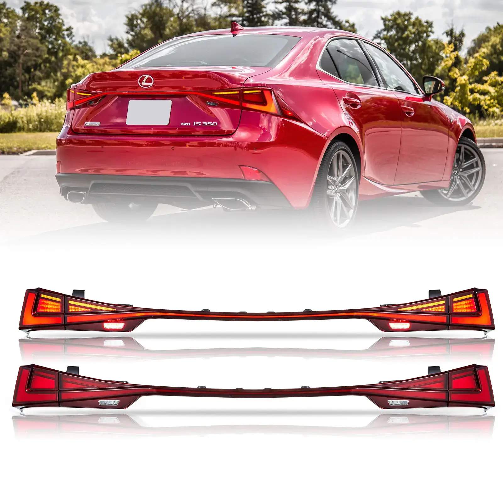 14-20 Lexus IS300h: LED Tail Lights - Red photo 2