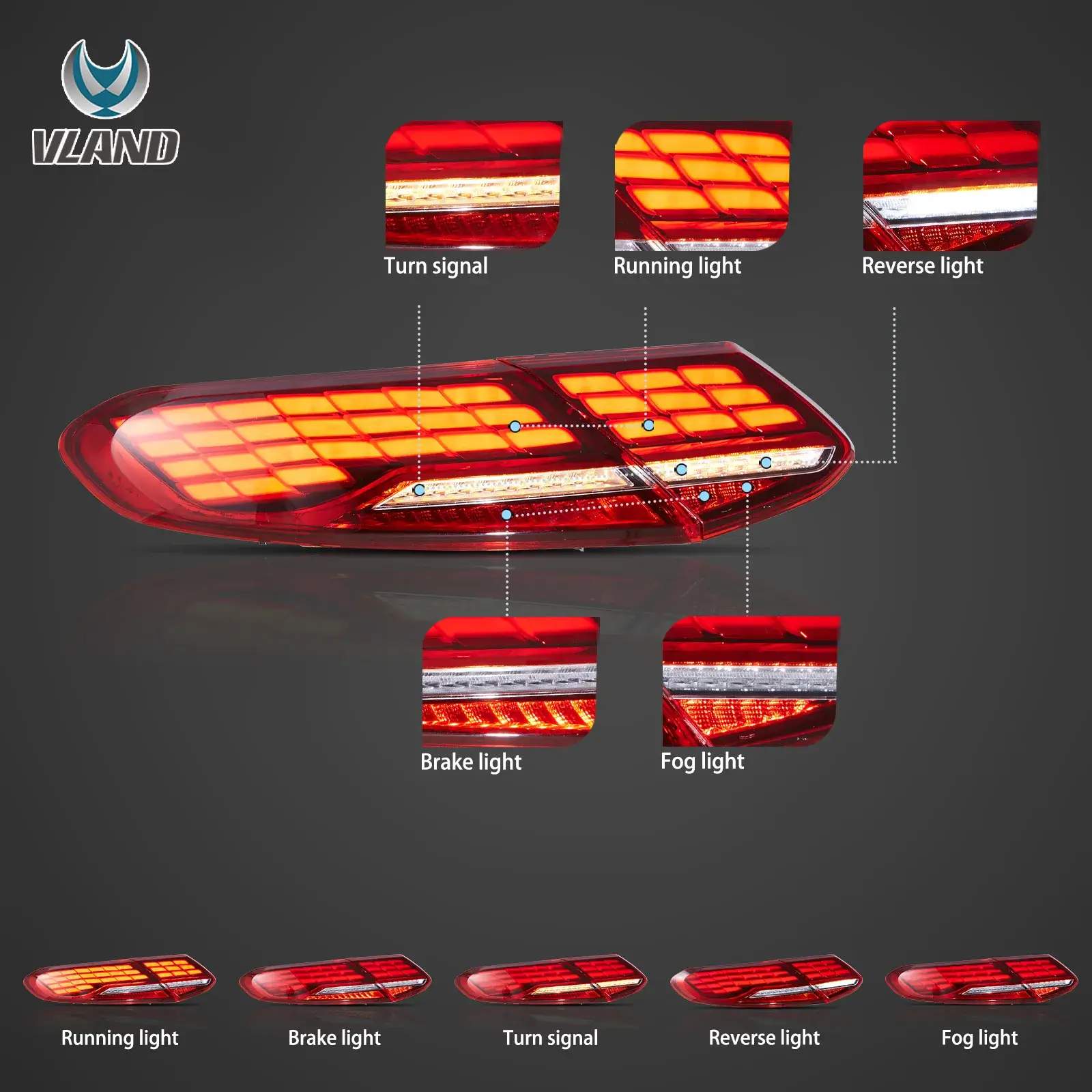 16-23 Mercedes-Benz C-Class Coupe/Cabriolet: LED Tail Lights - Red/Clear photo 4