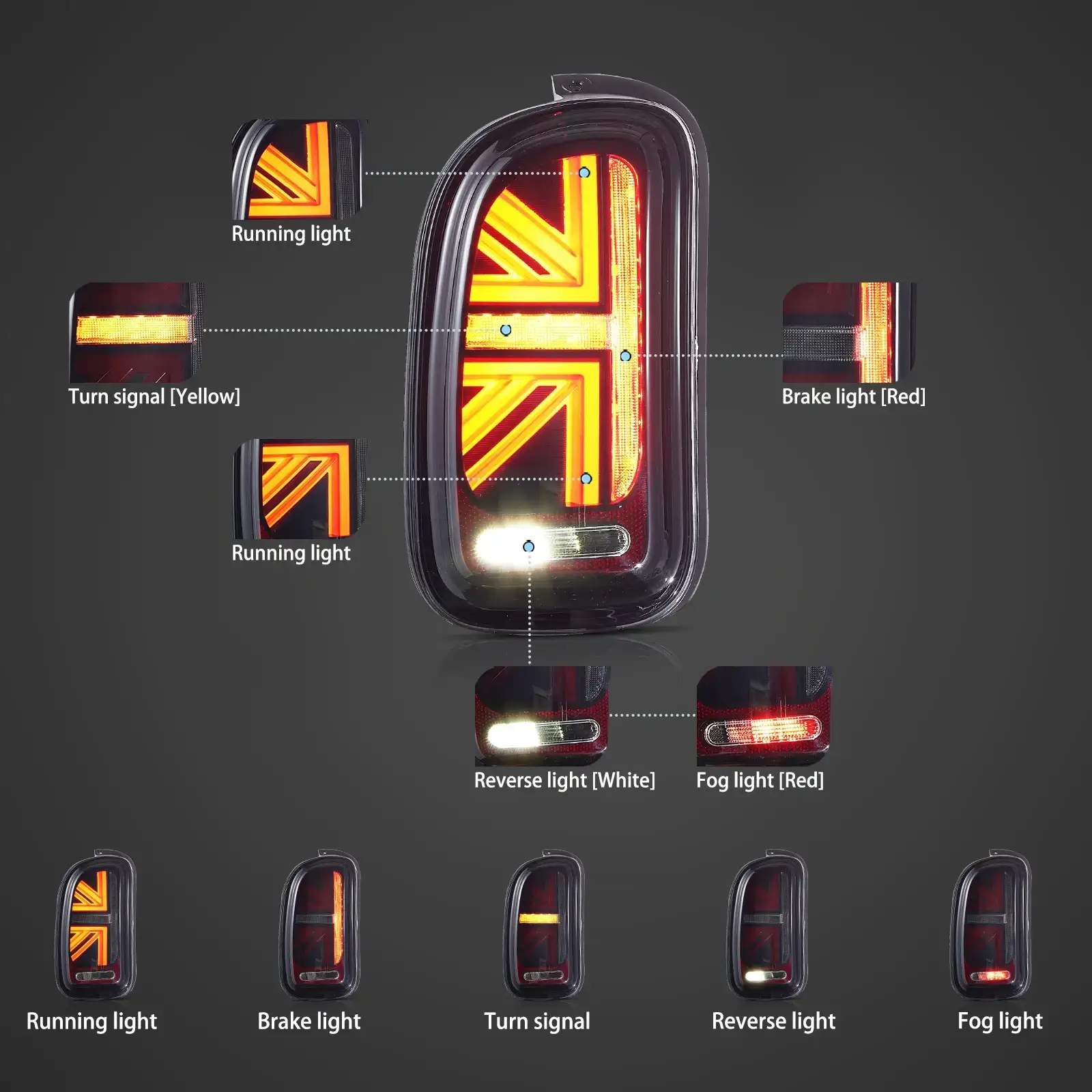 07-14 Mini Clubman: LED Tail Lights - Smoked photo 3