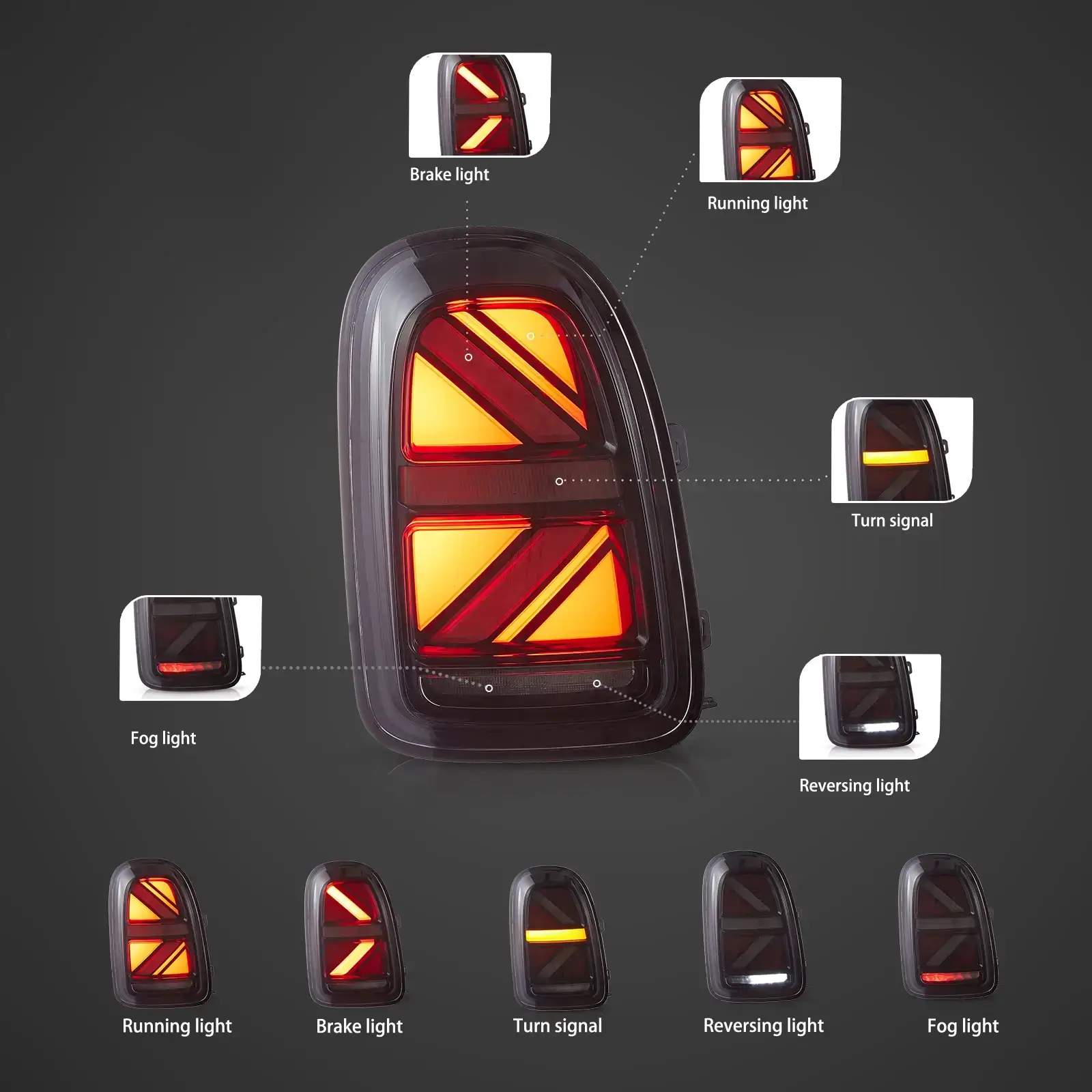 17-23 Mini Countryman: LED Tail Lights - Red photo 3
