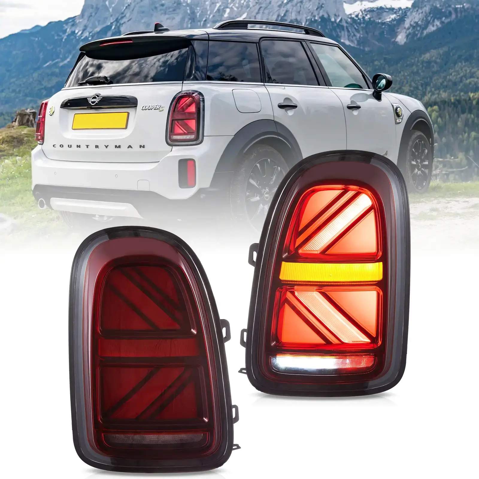 17-23 Mini Countryman: LED Tail Lights - Smoked photo 3