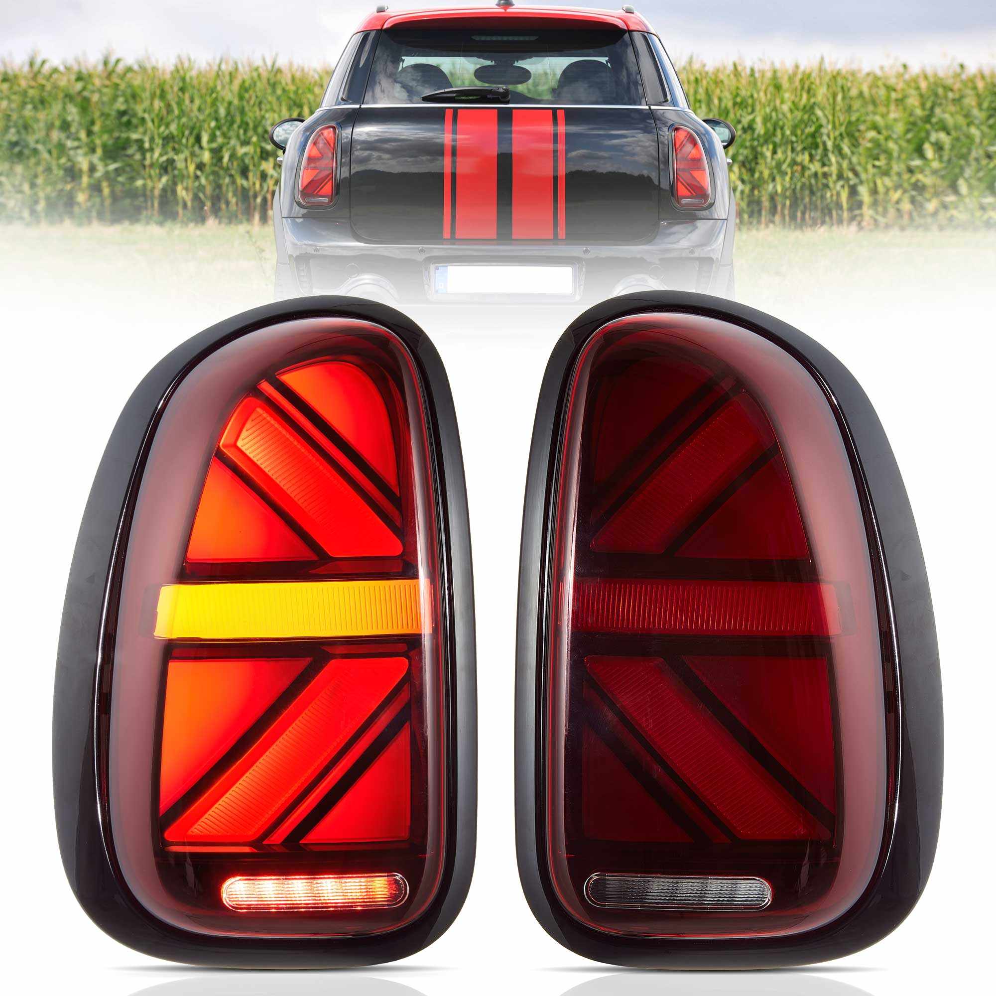 10-16 Mini Countryman: LED Tail Lights - Red/Clear photo 2