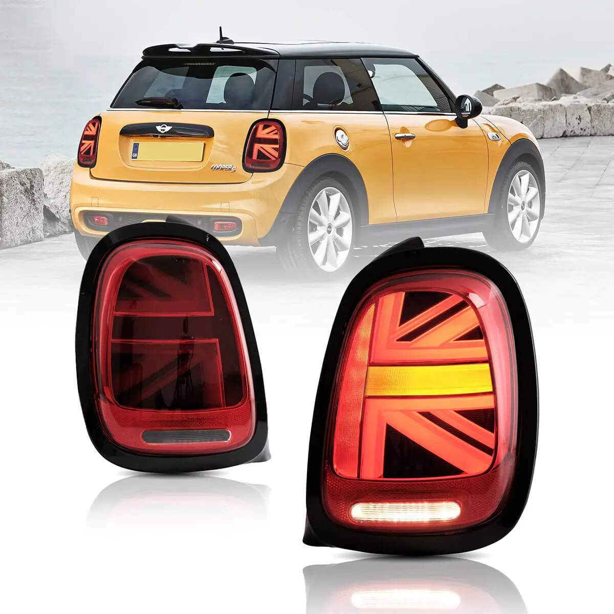 14-19 Mini F-Series: LED Tail Lights - Red/Chrome photo 2