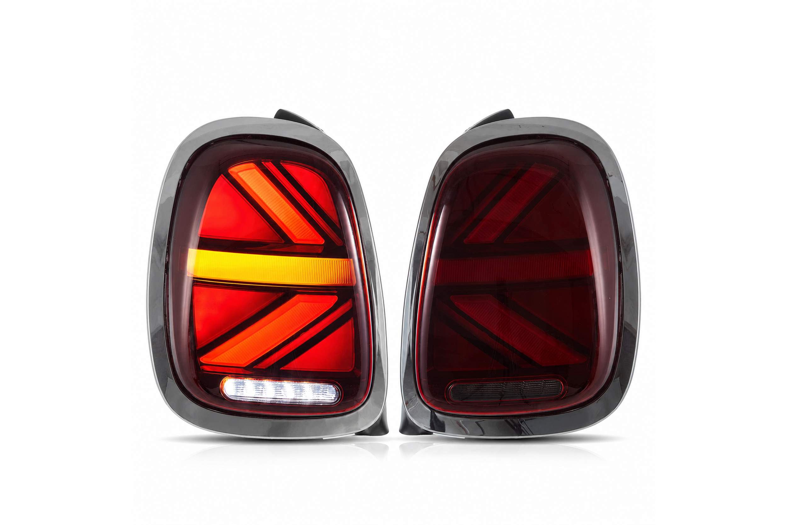 14-19 Mini F-Series: LED Tail Lights - Red/Chrome