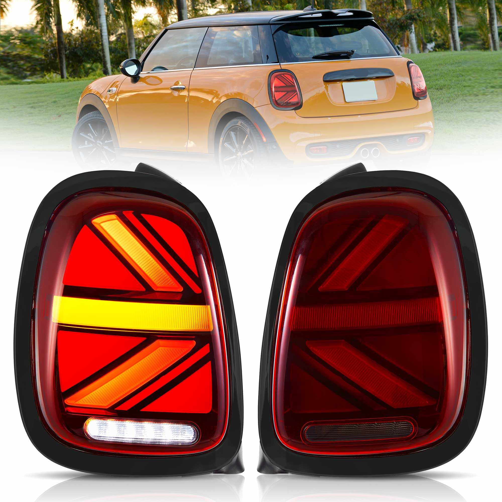 14-19 Mini Hatch: LED Tail Lights - Smoked/Black photo 3