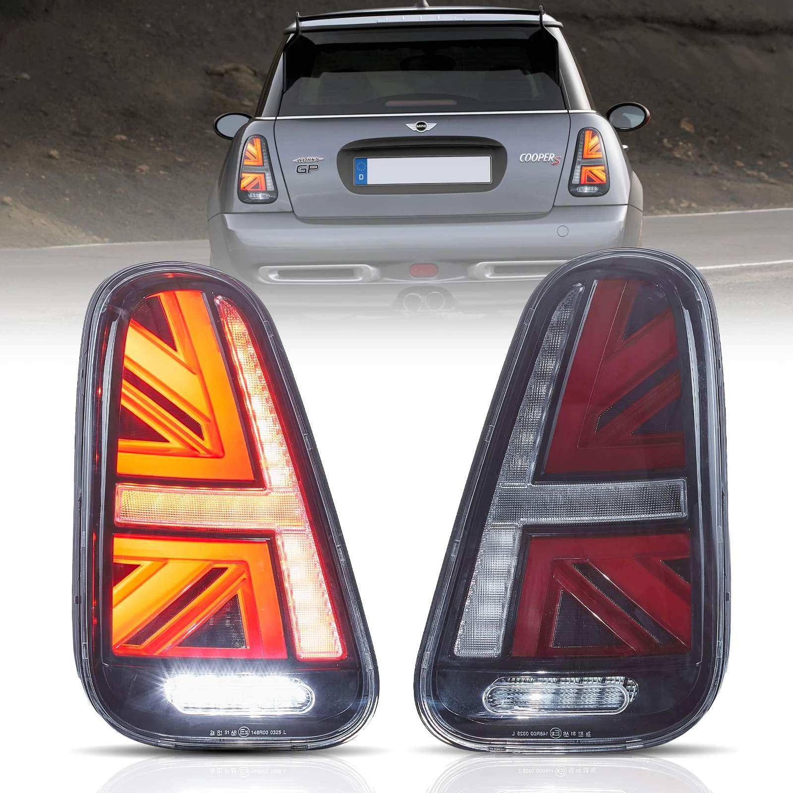 01-06 Mini Hatch: LED Tail Lights - Clear photo 2