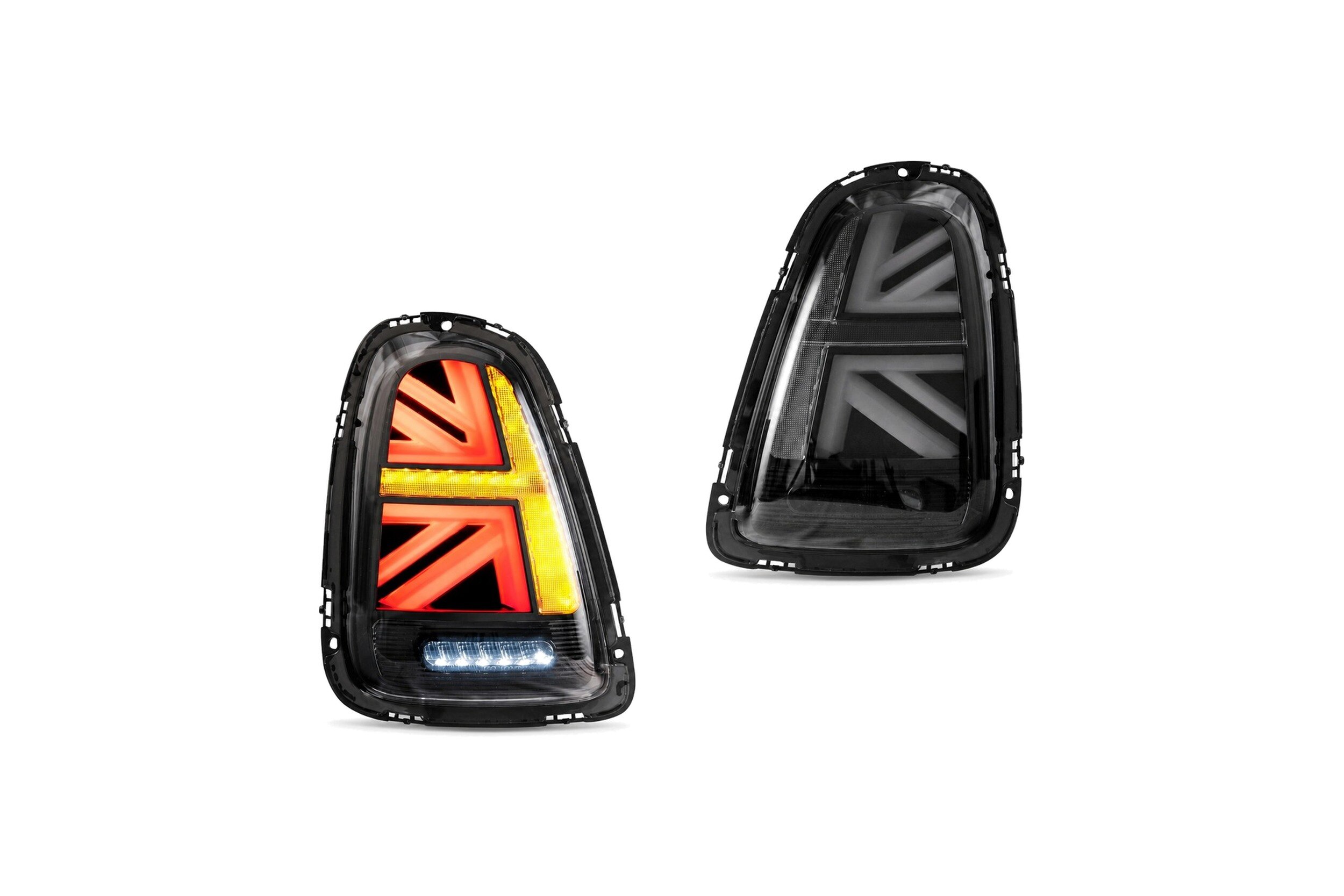 07-13 Mini R Series: LED Tail Lights - Amber/Clear