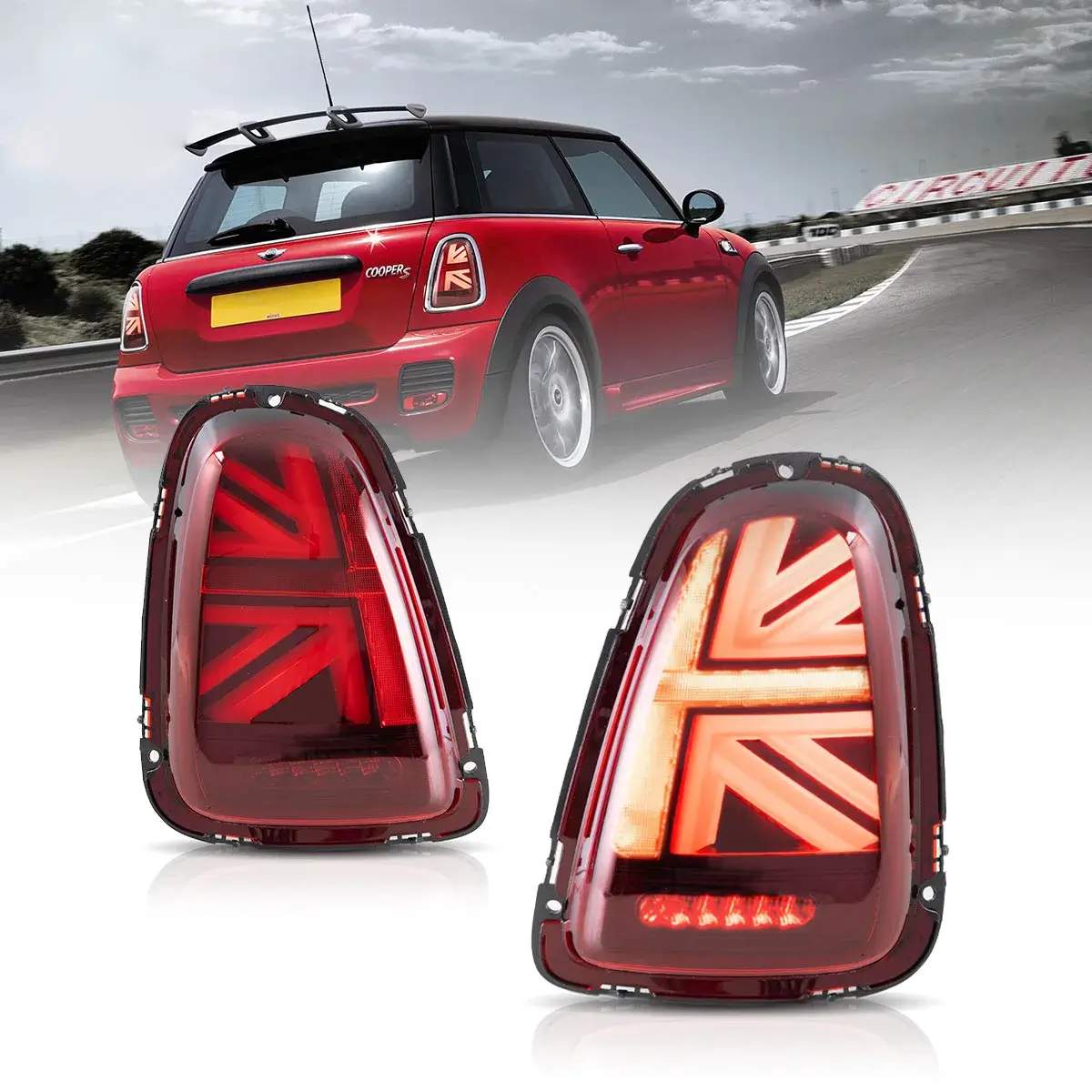 07-13 Mini R Series: LED Tail Lights - Amber/Clear photo 3