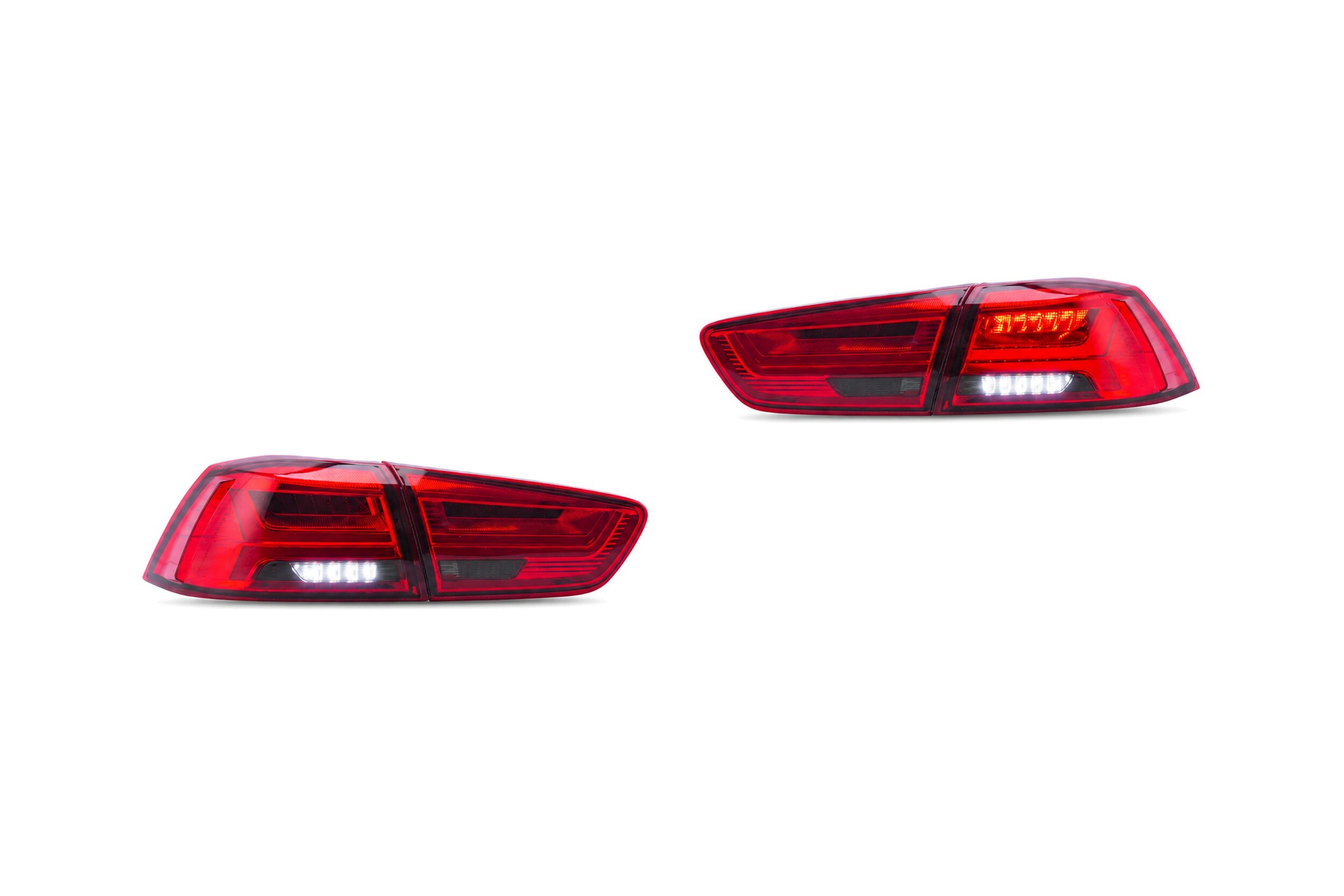 08-17 Mitsubishi Lancer: LED Tail Lights - Red/Smoked