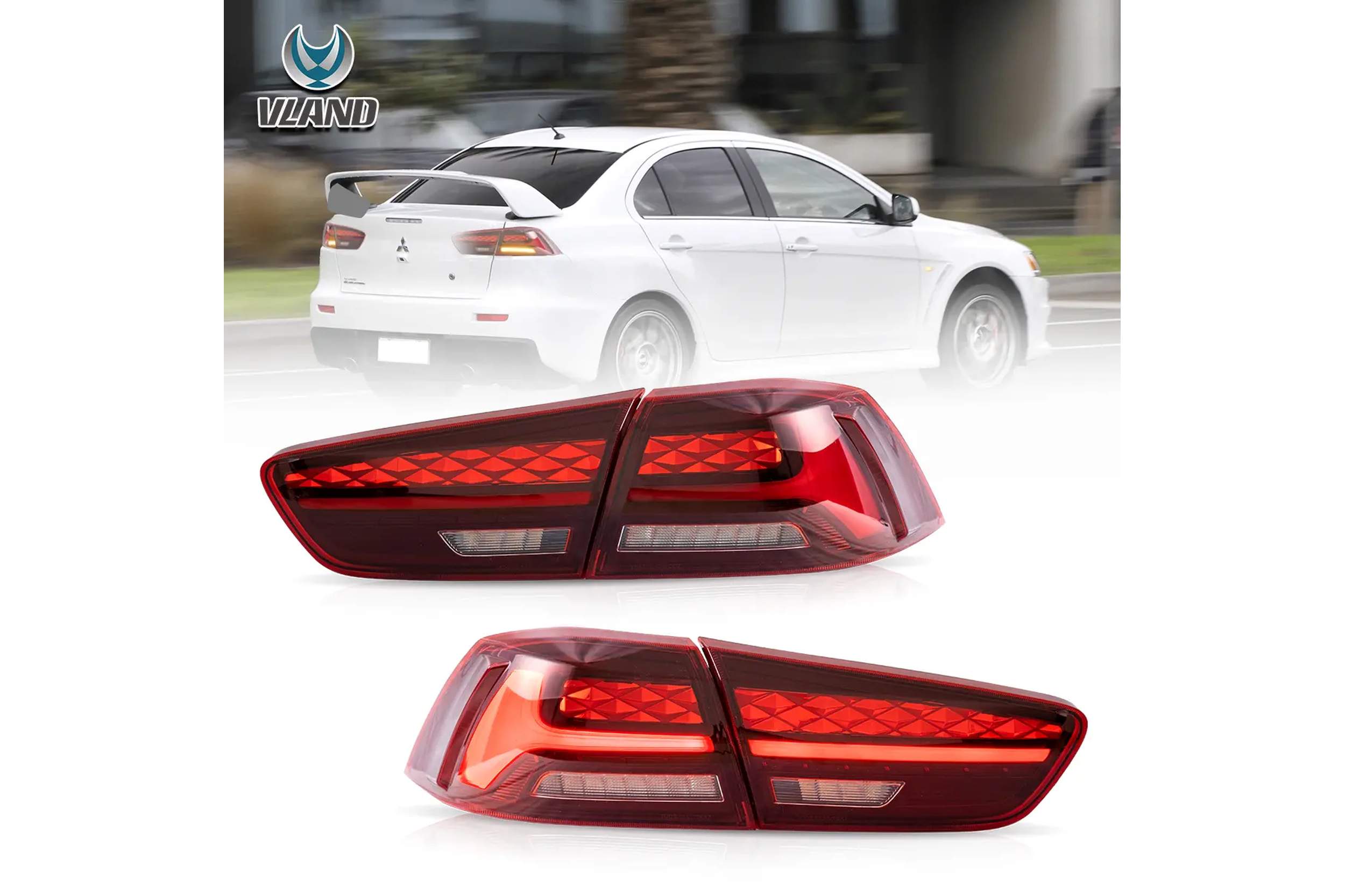 08-18 Mitsubishi Lancer: LED Tail Lights - Red photo 2